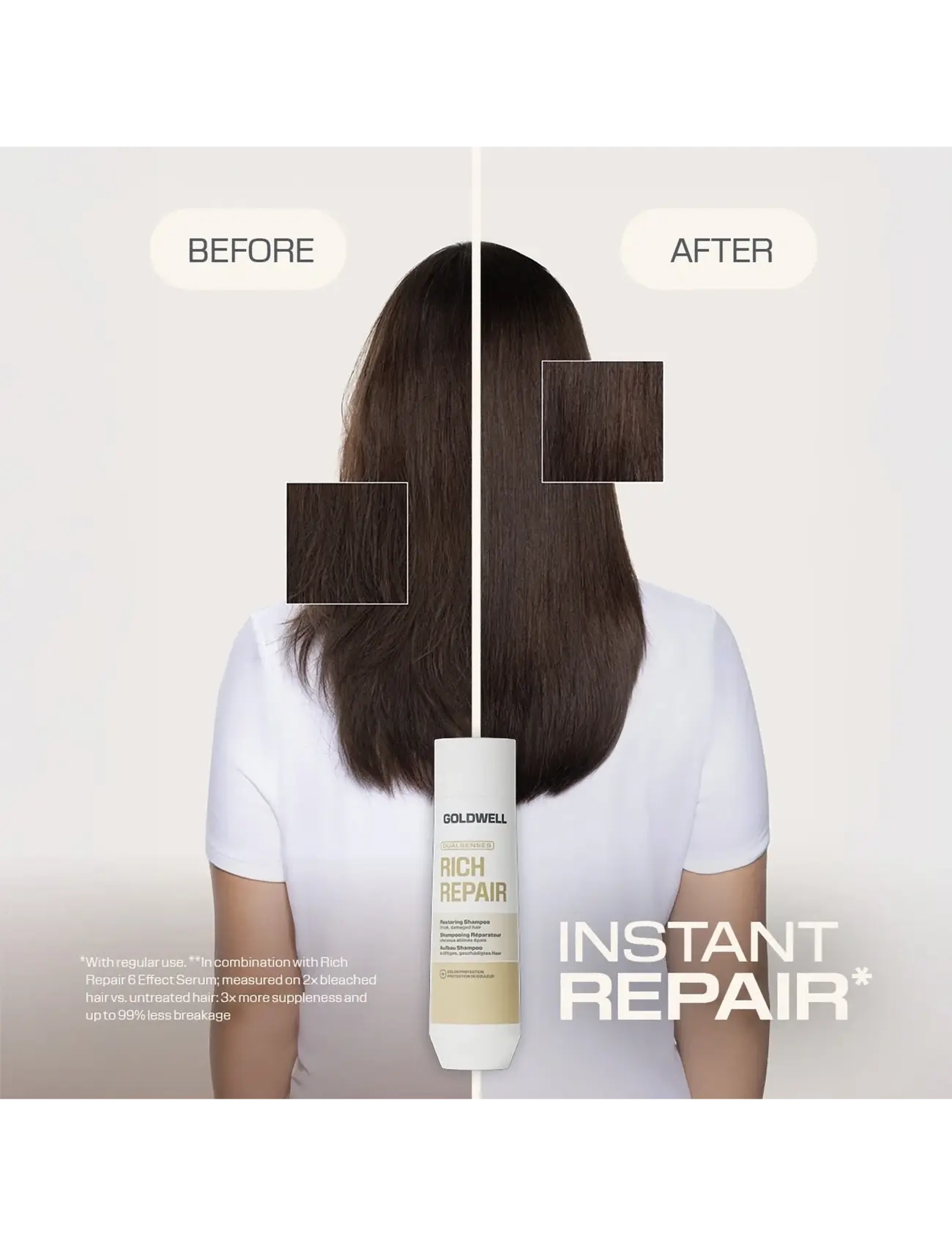 Goldwell - Goldwell Dualsenses Rich Repair Restoring Shampoo 250ml - shampoo - clear - 4
