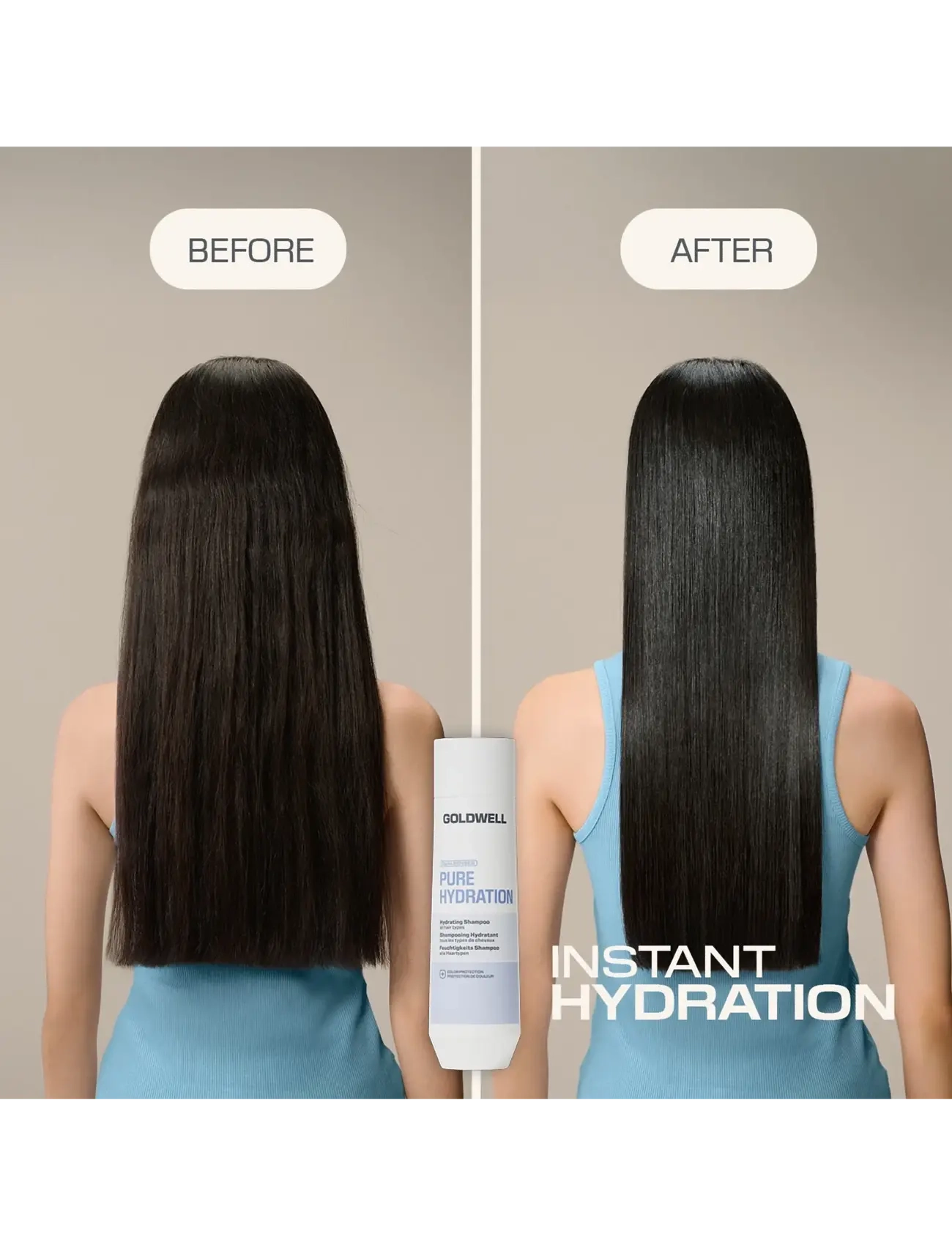 Goldwell - Goldwell Dualsenses Pure Hydration Hydrating Shampoo - hårpleje - clear - 3