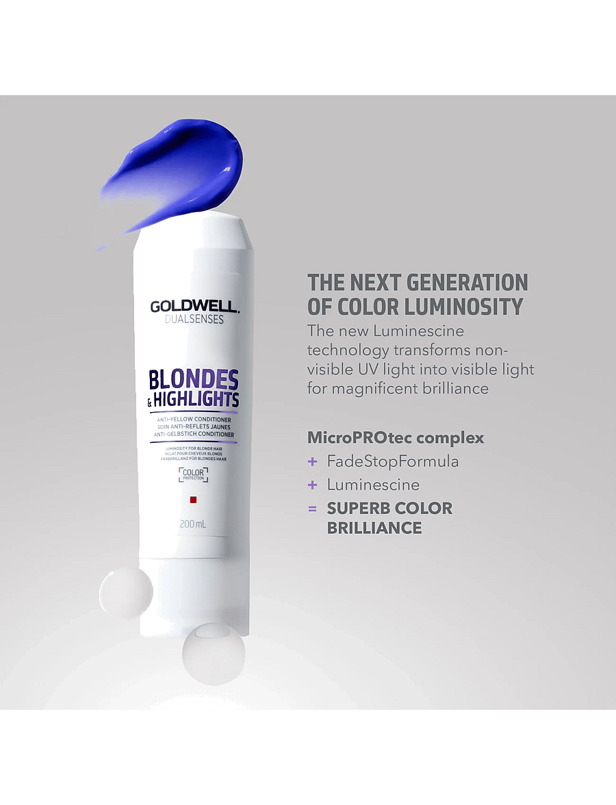 Goldwell - Goldwell Dualsenses Blonde & Highlights Anti-Yellow Conditioner 200 ml - hõbešampoon - coloured - 2