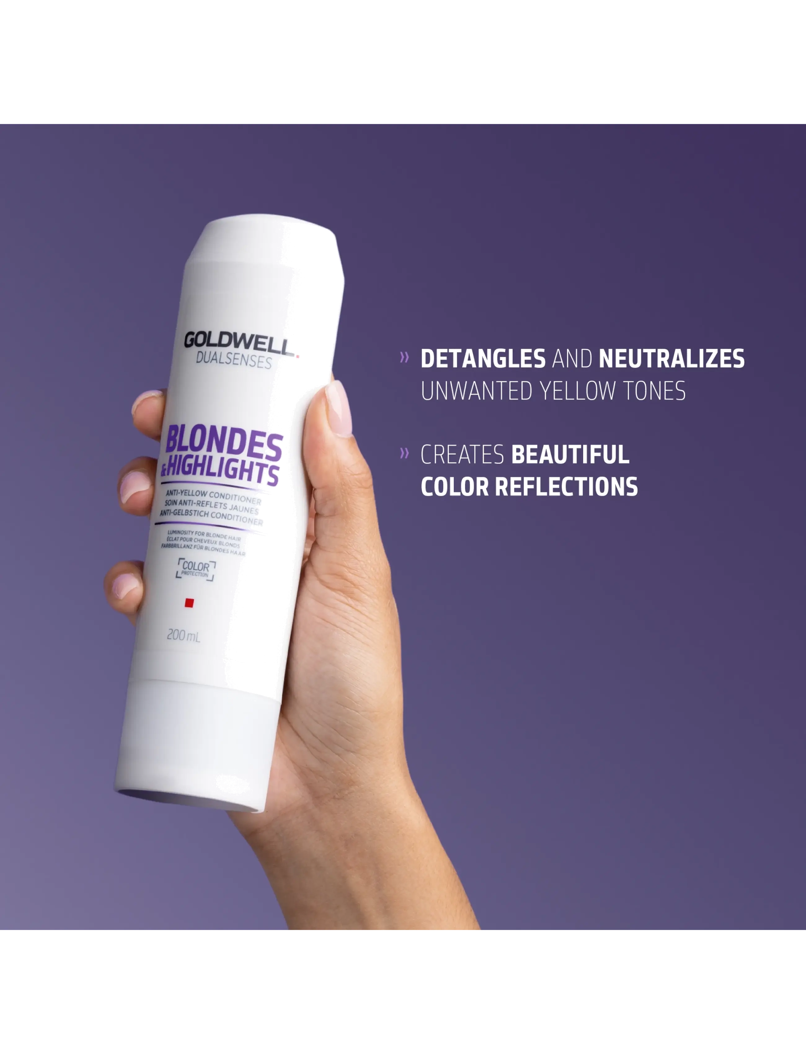 Goldwell - Goldwell Dualsenses Blonde & Highlights Anti-Yellow Conditioner 200 ml - silvershampoo - coloured - 3
