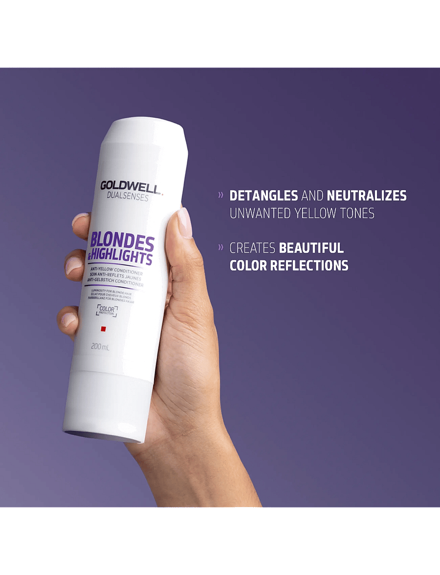 Goldwell - Goldwell Dualsenses Blonde & Highlights Anti-Yellow Conditioner 200 ml - hõbešampoon - coloured - 3