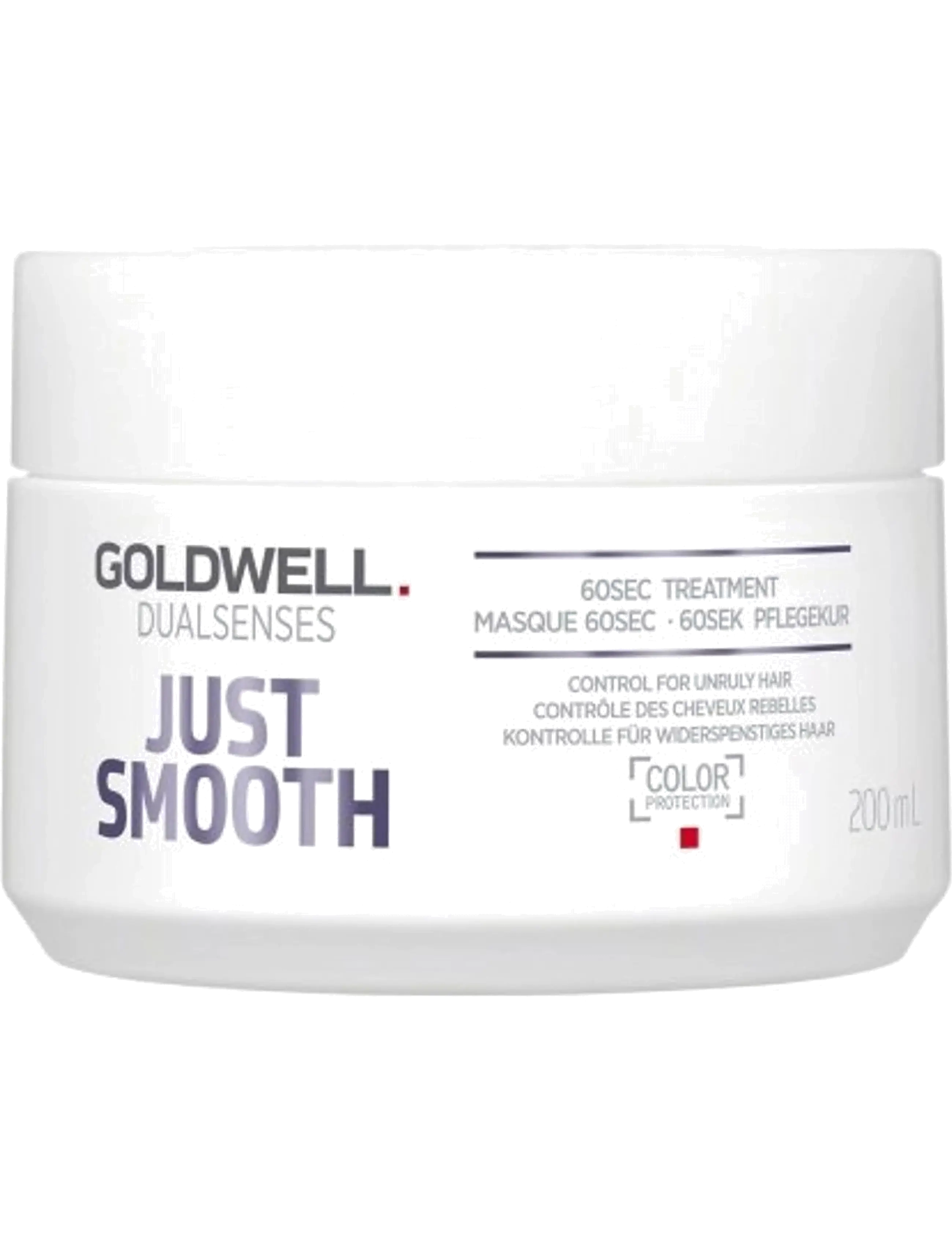 Goldwell Dualsenses Just Smooth 60Sec Treatment 200 Ml, Hair Ansigtsmaske, Nude, Str: 200 ML