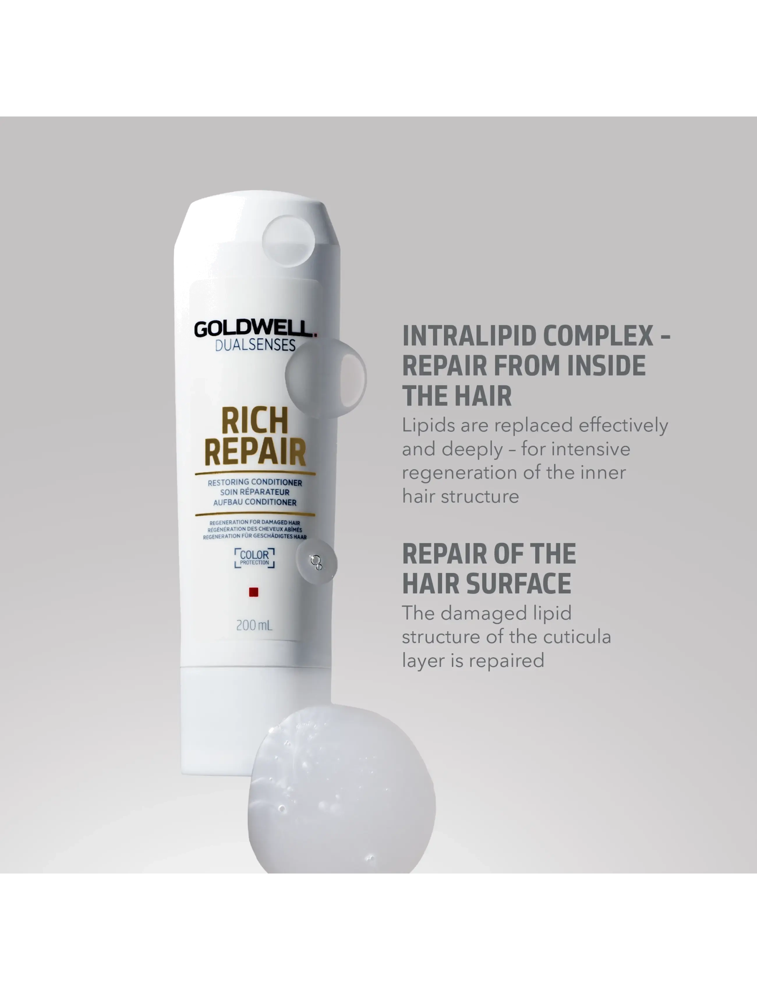 Goldwell - Goldwell Dualsenses Rich Repair Restoring Conditioner 200 ml - clear - 2