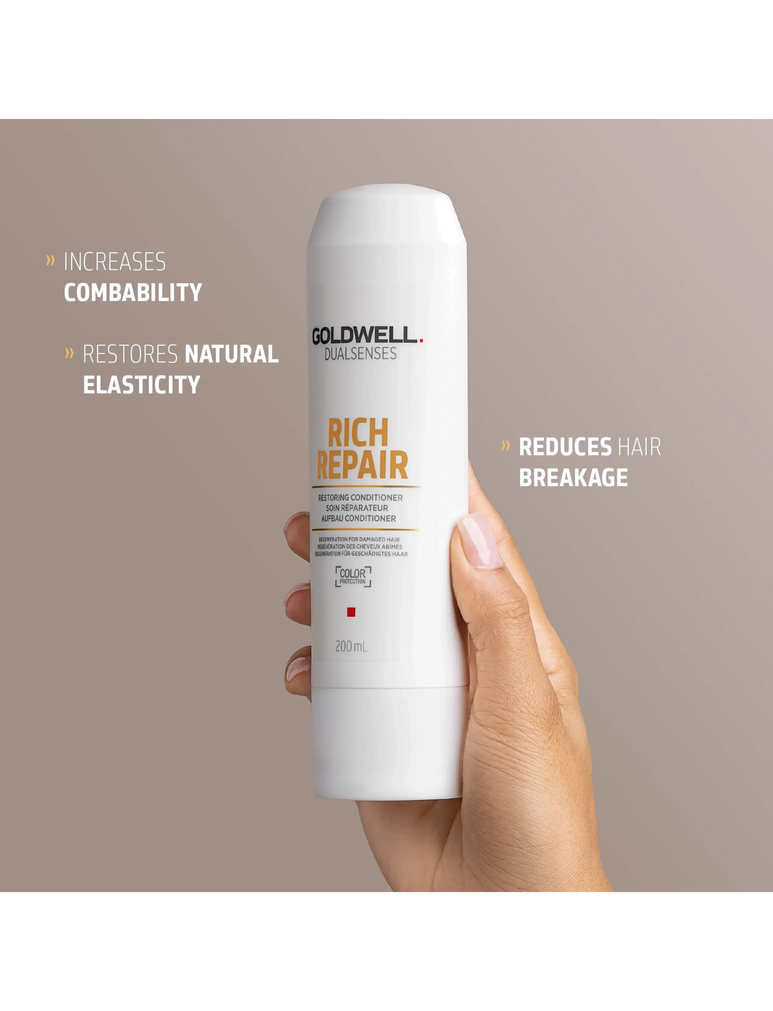 Goldwell - Goldwell Dualsenses Rich Repair Restoring Conditioner 200 ml - clear - 3