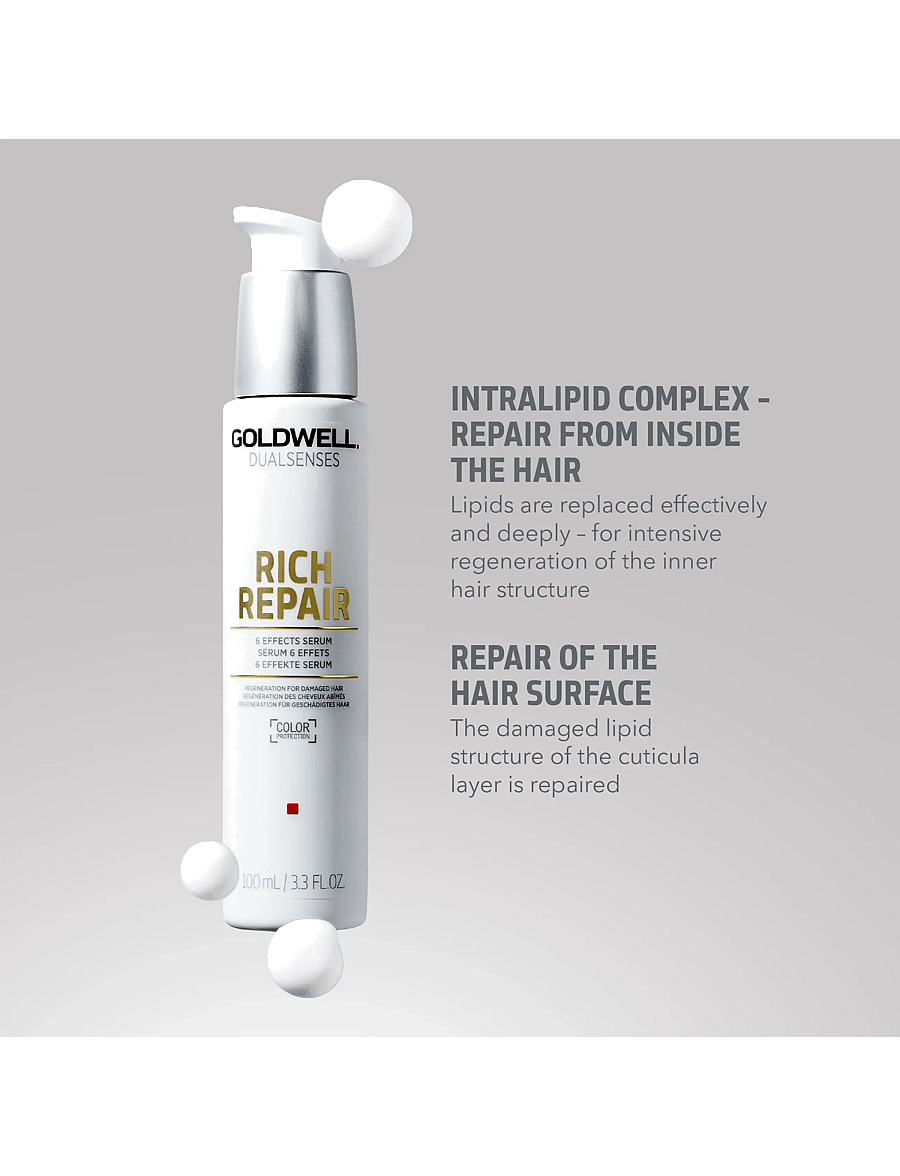 Goldwell - Goldwell Dualsenses Rich Repair 6 Effects Serum 100 ml - juukseseerumid - clear - 2
