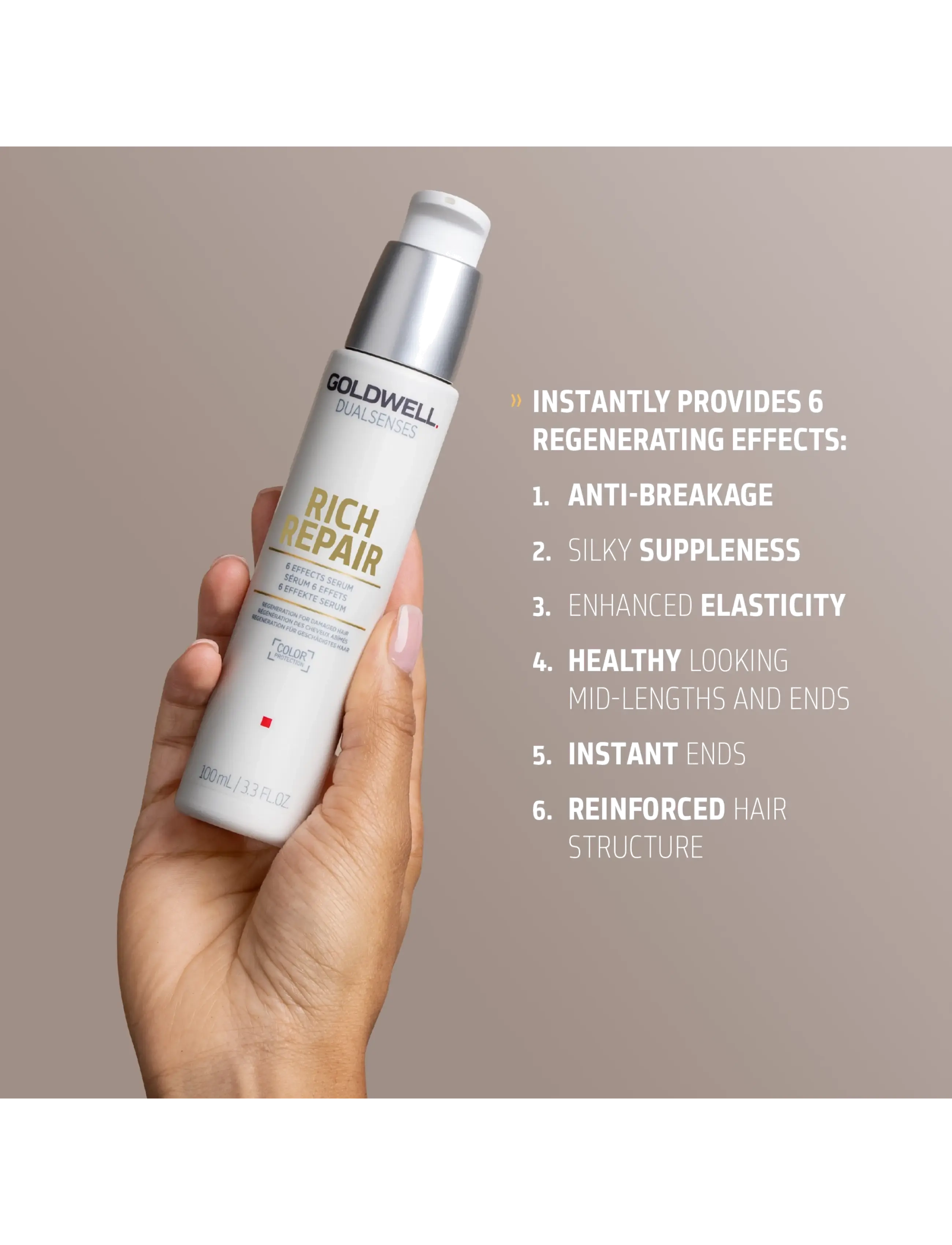 Goldwell - Goldwell Dualsenses Rich Repair 6 Effects Serum 100 ml - clear - 3