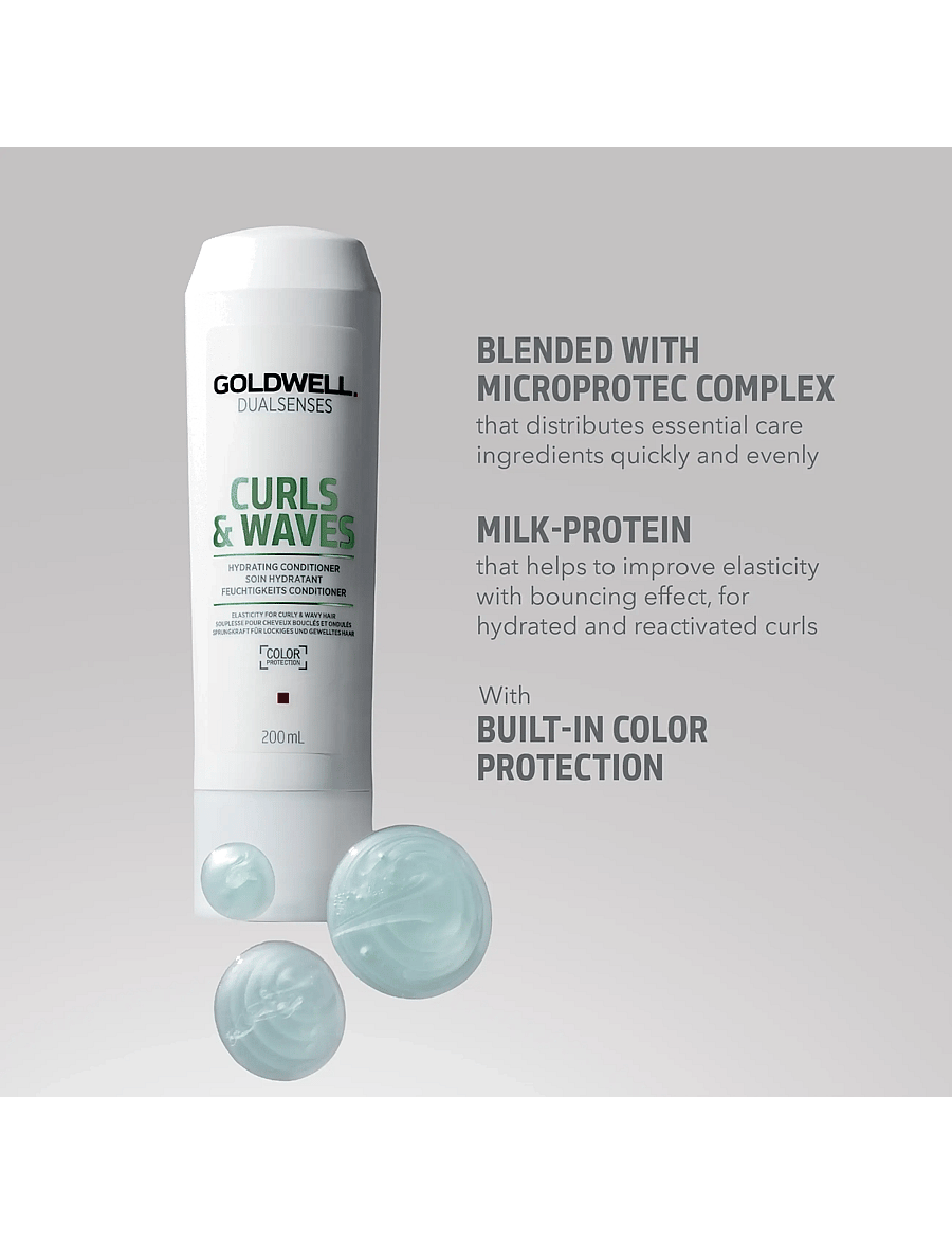 Goldwell - Goldwell Dualsenses Curls & Waves Hydrating Conditioner 200 ml - palsam - clear - 2