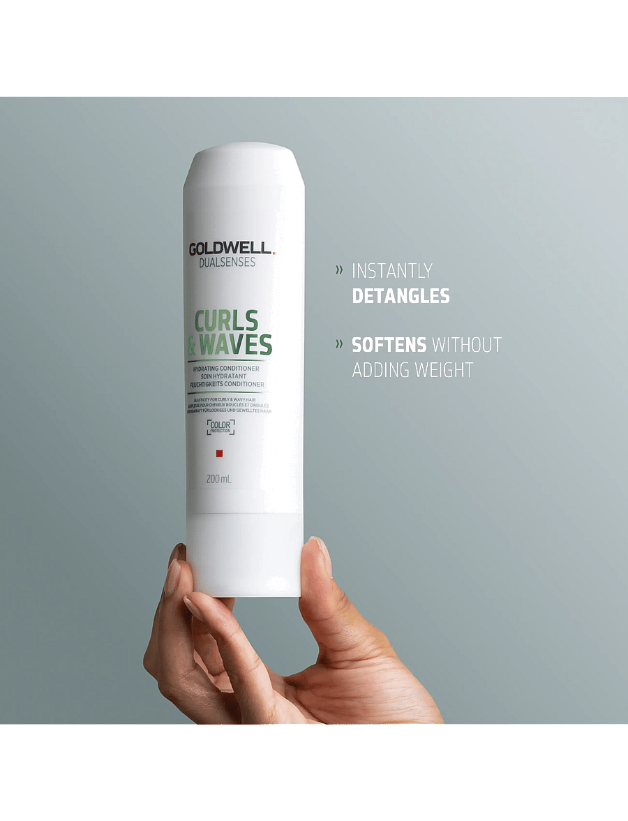 Goldwell - Goldwell Dualsenses Curls & Waves Hydrating Conditioner 200 ml - palsam - clear - 3