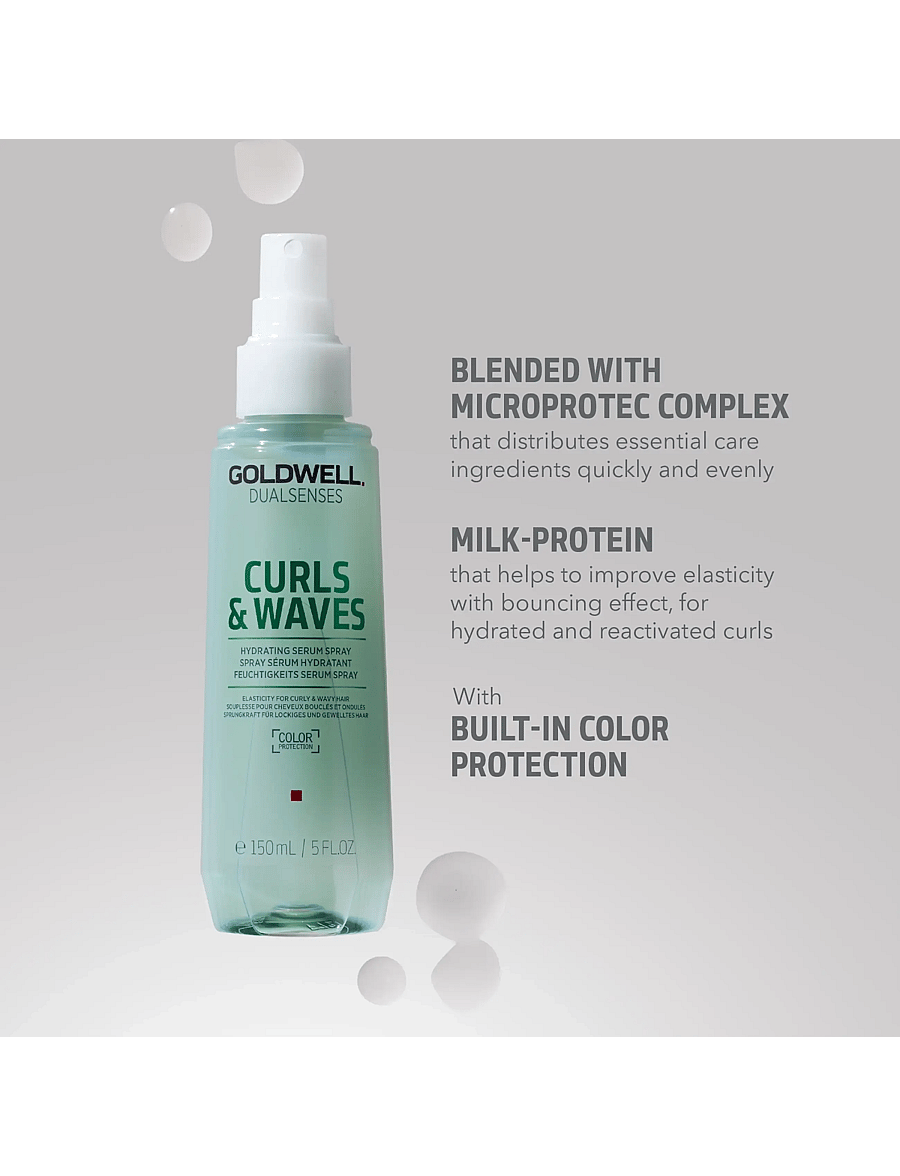 Goldwell - Goldwell Dualsenses Curls & Waves Hydrating Serum Spray 150 ml - seerumid - clear - 2