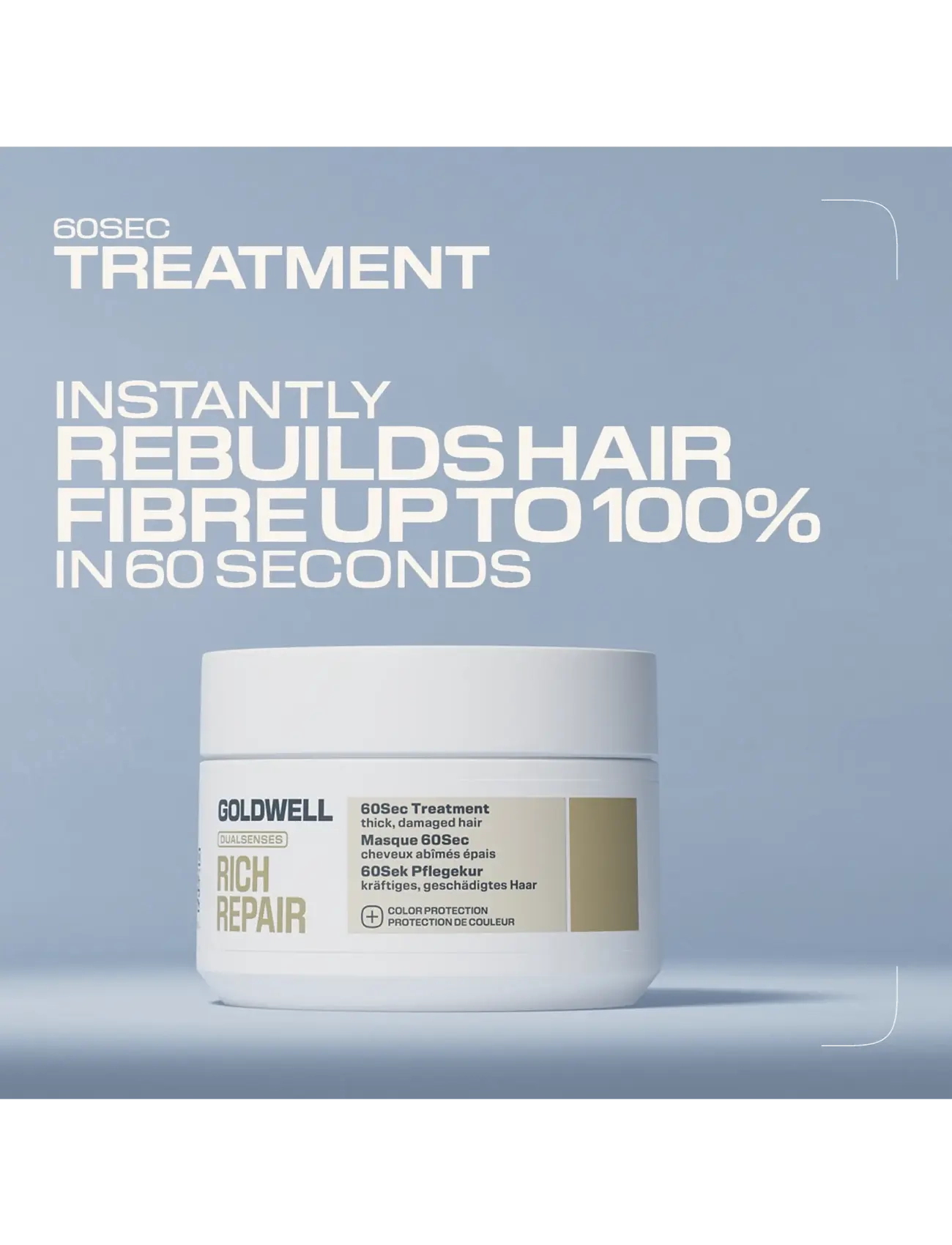 Goldwell - Goldwell Dualsenses Rich Repair 60Sec. Treatment Mask 200ml - hårkur - clear - 3