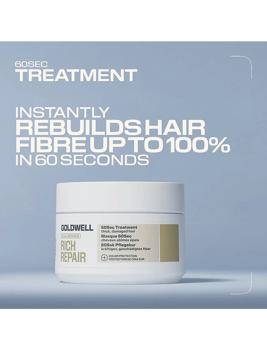 Goldwell - Goldwell Dualsenses Rich Repair 60Sec. Treatment Mask 200ml - juuksemaskid - clear - 3