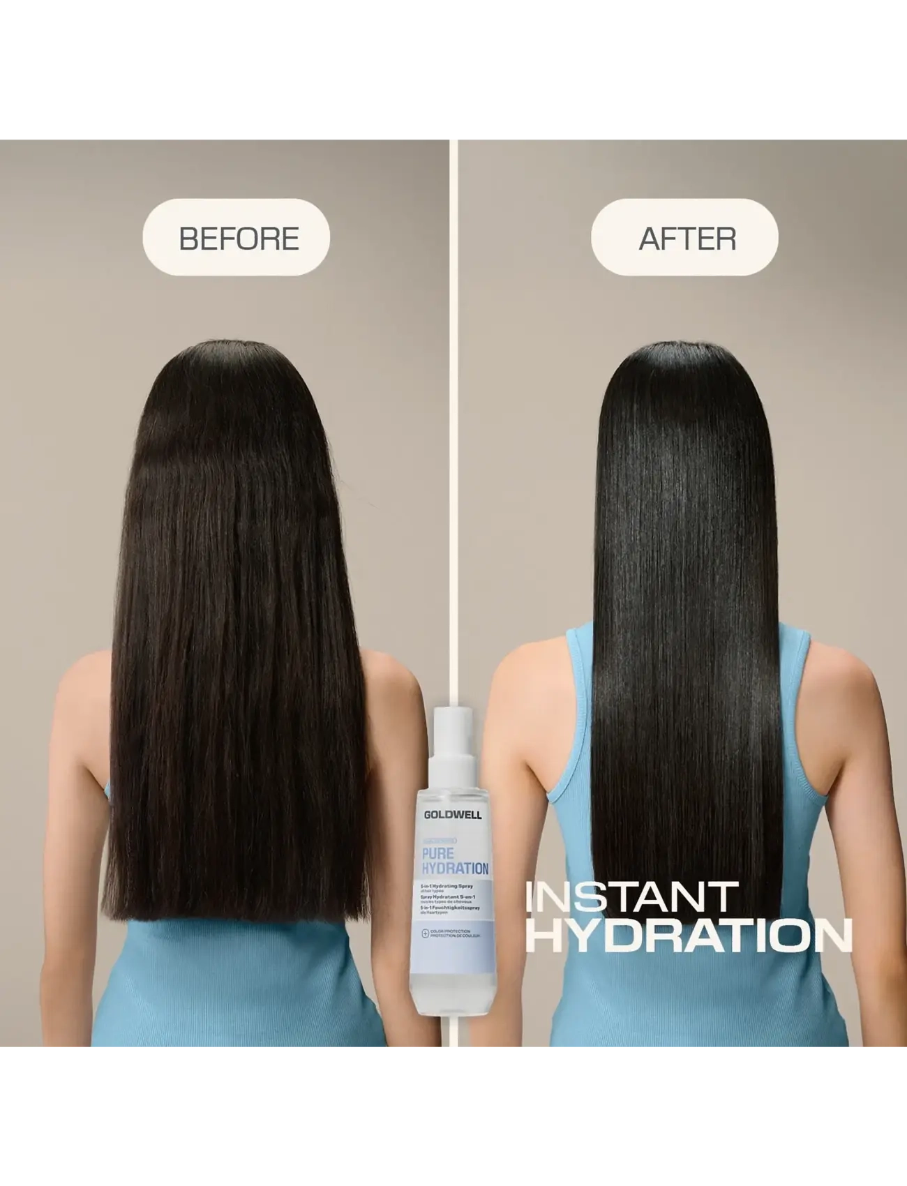 Goldwell - Goldwell Dualsenses Pure Hydration 5-in-1 Hydrating Spray 150ml - hårkure - clear - 3