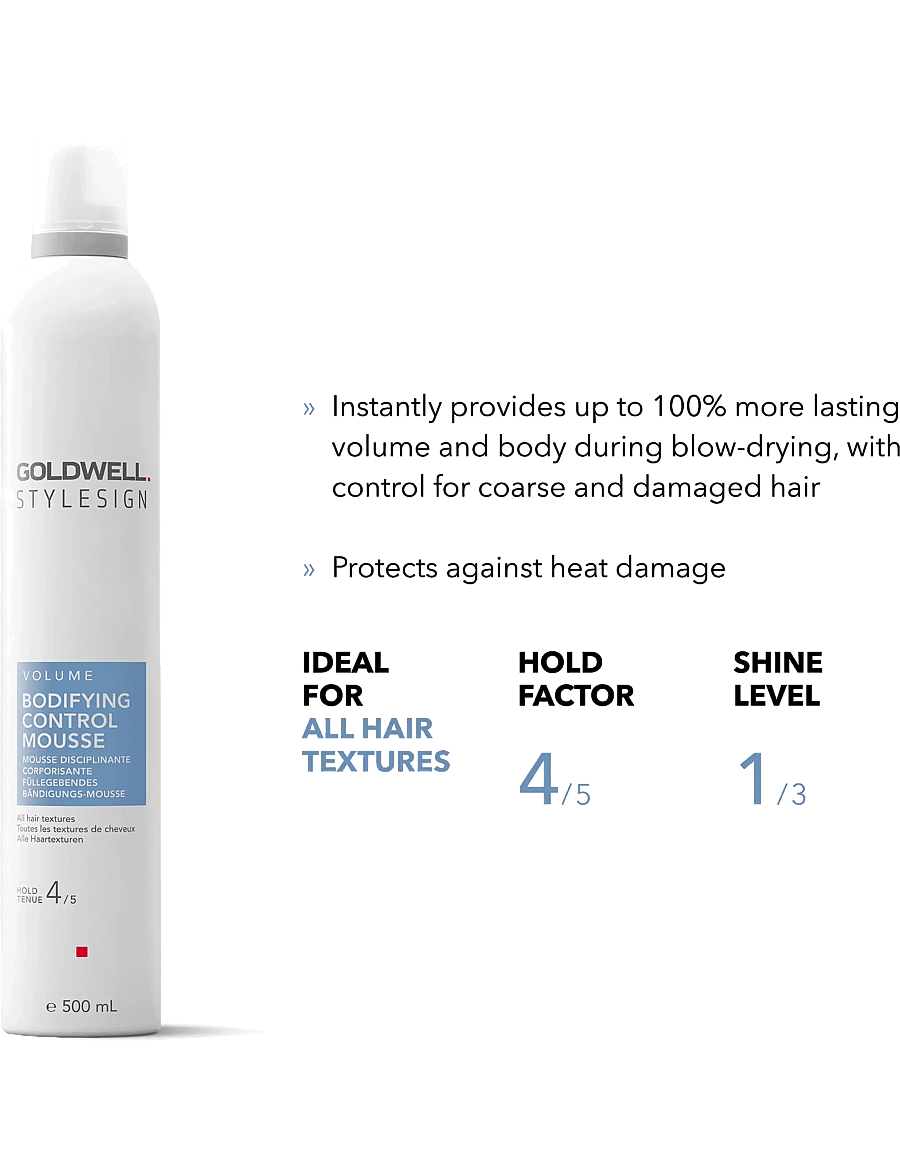 Goldwell - Goldwell StyleSign Bodifying Control Mousse 300 ml - juuksevaht - clear - 1