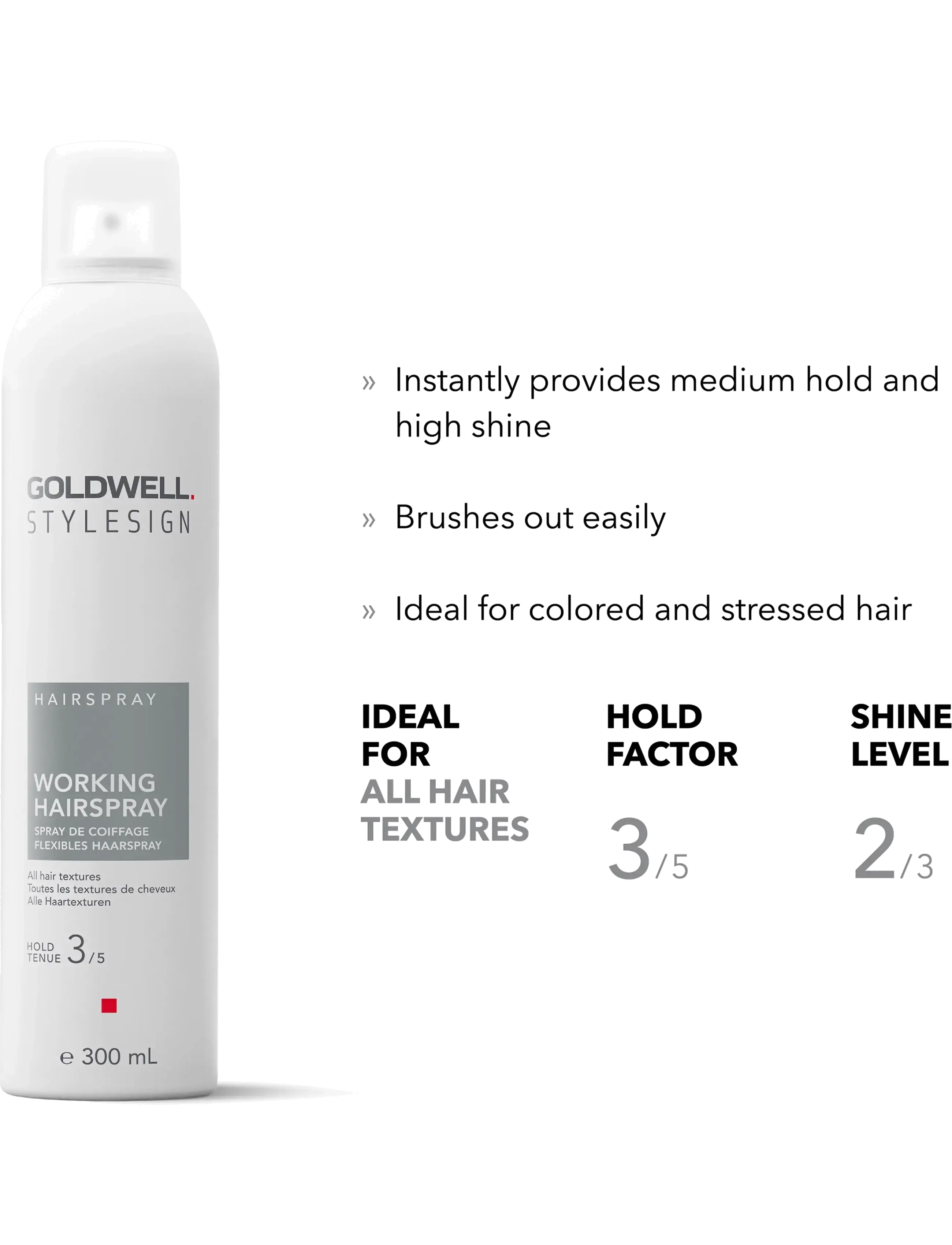 Goldwell - Goldwell StyleSign Working Hairspray  300 ml - hårspray - clear - 1