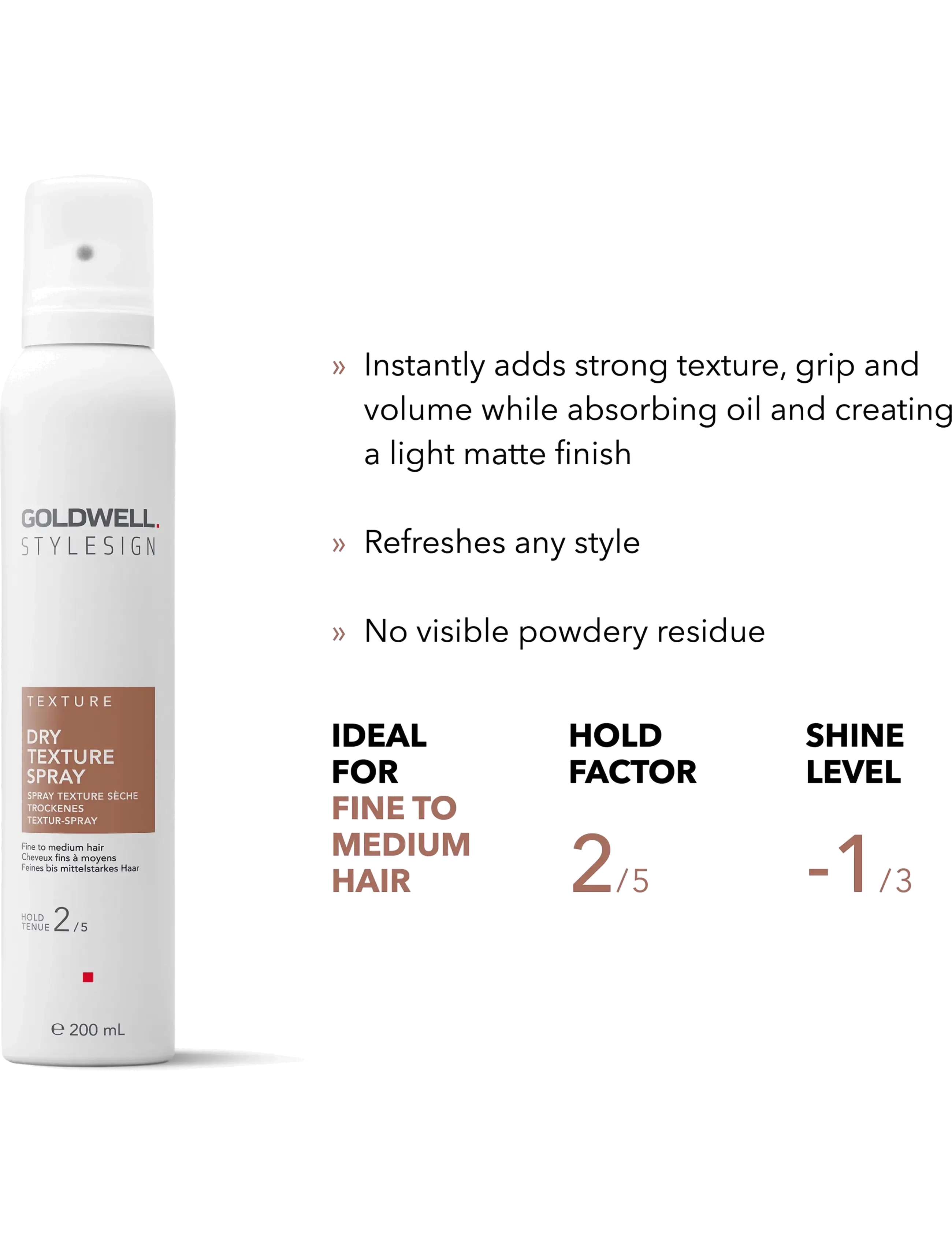 Goldwell - Goldwell StyleSign Dry Texture Spray 200 ml - hairsprays - clear - 1