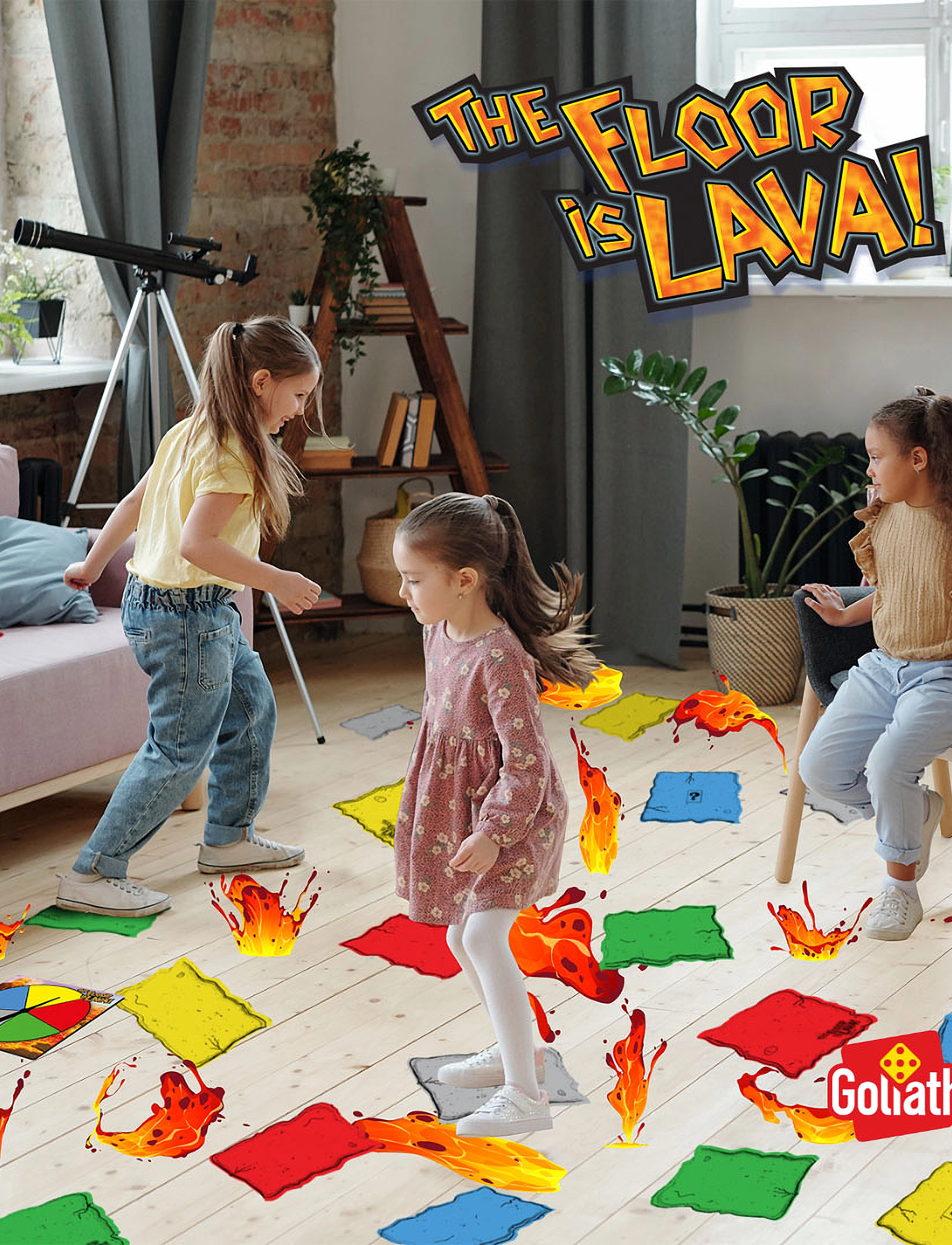Goliath The Floor Is Lava Game, One Size, Multi/patterned, Spil > Aktive Spil, Børn