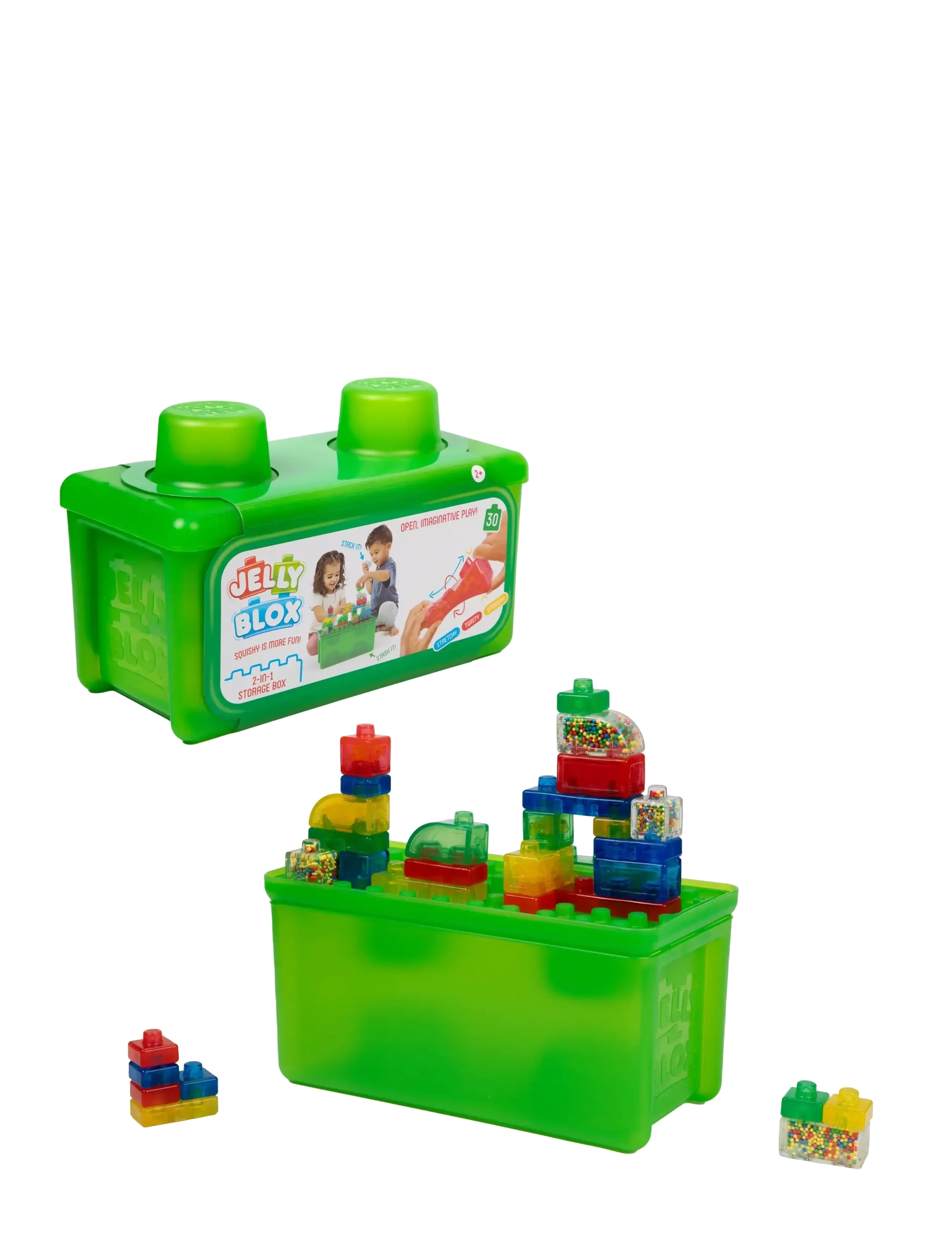 Goliath Jelly Blox 2-In-1 Storage Case, One Size, Green, Byggesæt Og -Klodser > Byggeklodser, Børn