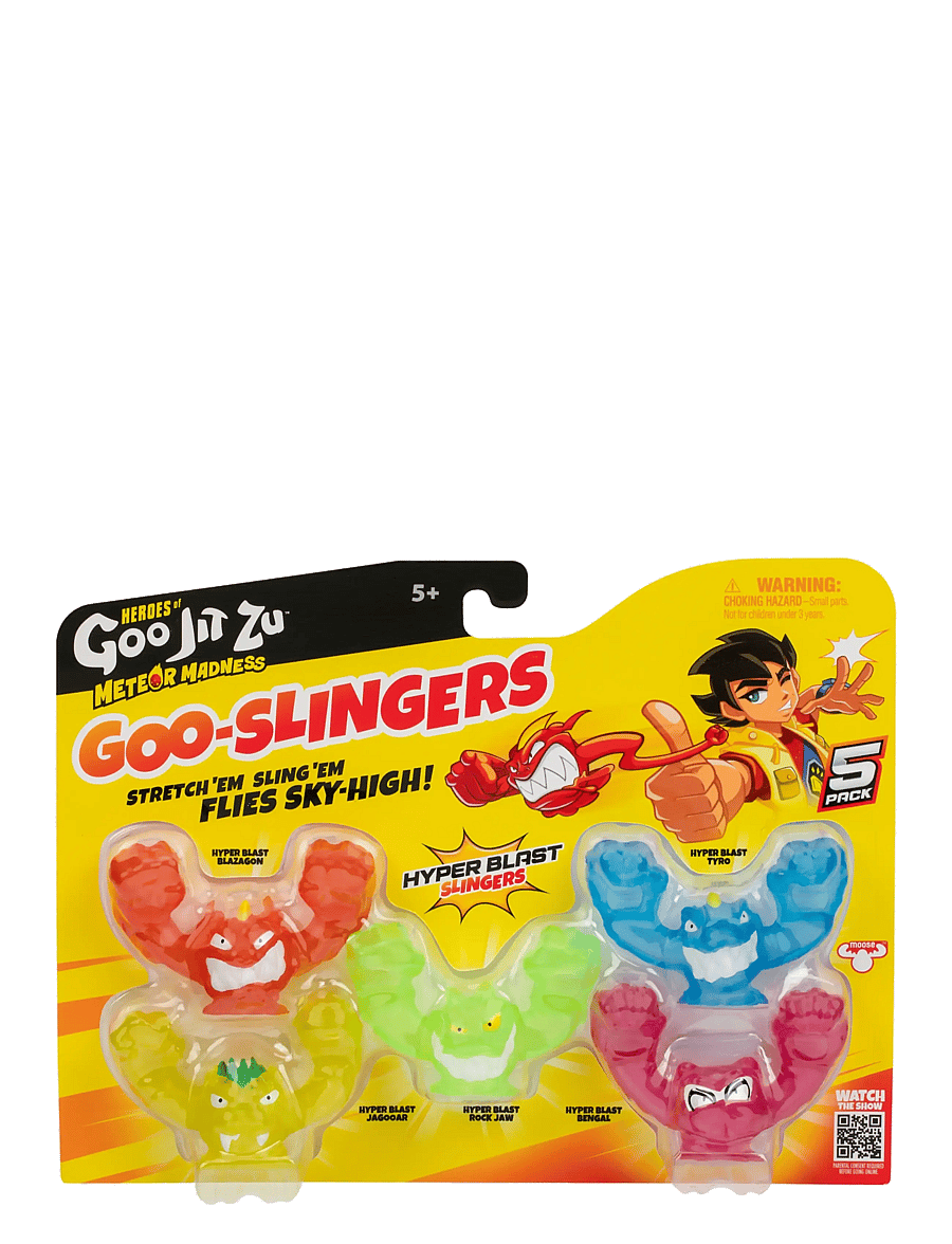 Goo Jit Zu - GOO JIT ZU METEOR MADNESS SLINGERS GLOW 5PK - actionfigurer - multi colour - 0