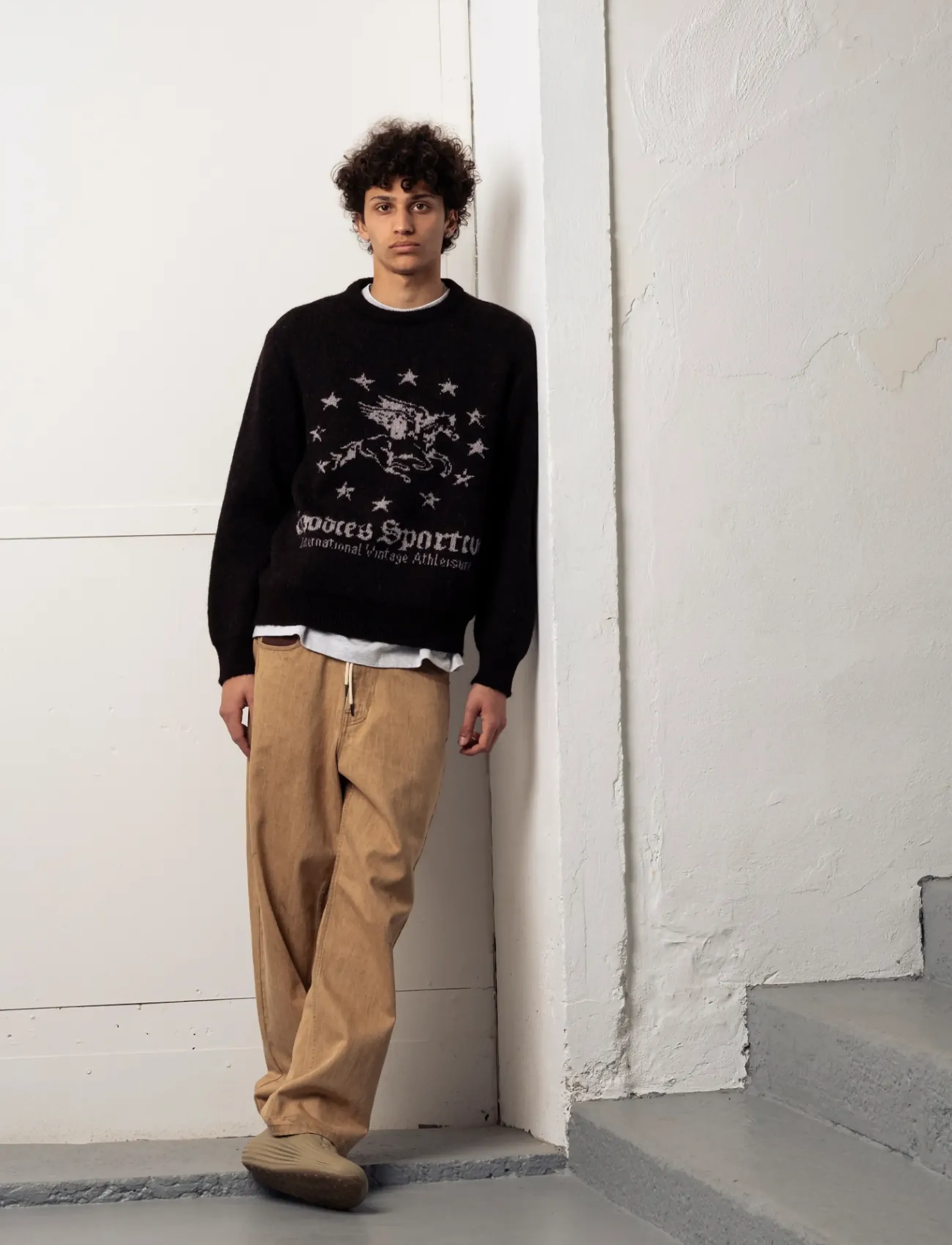 Goodies Sportive BLACK BEAN KNIT - Streetwear - BLACK / black