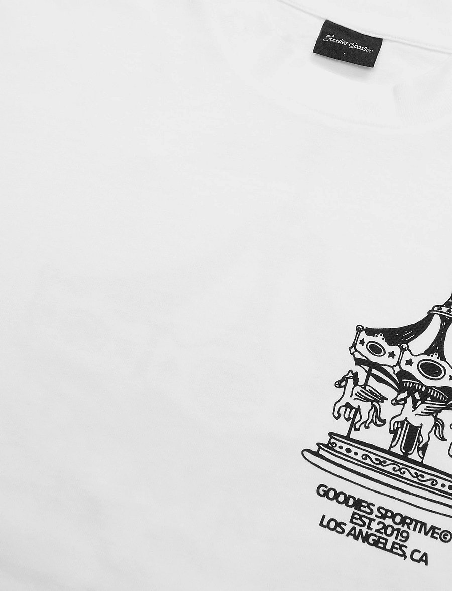 Goodies Sportive - CLUB DU CARROUSEL TEE - kurzärmelige t-shirts - white - 4