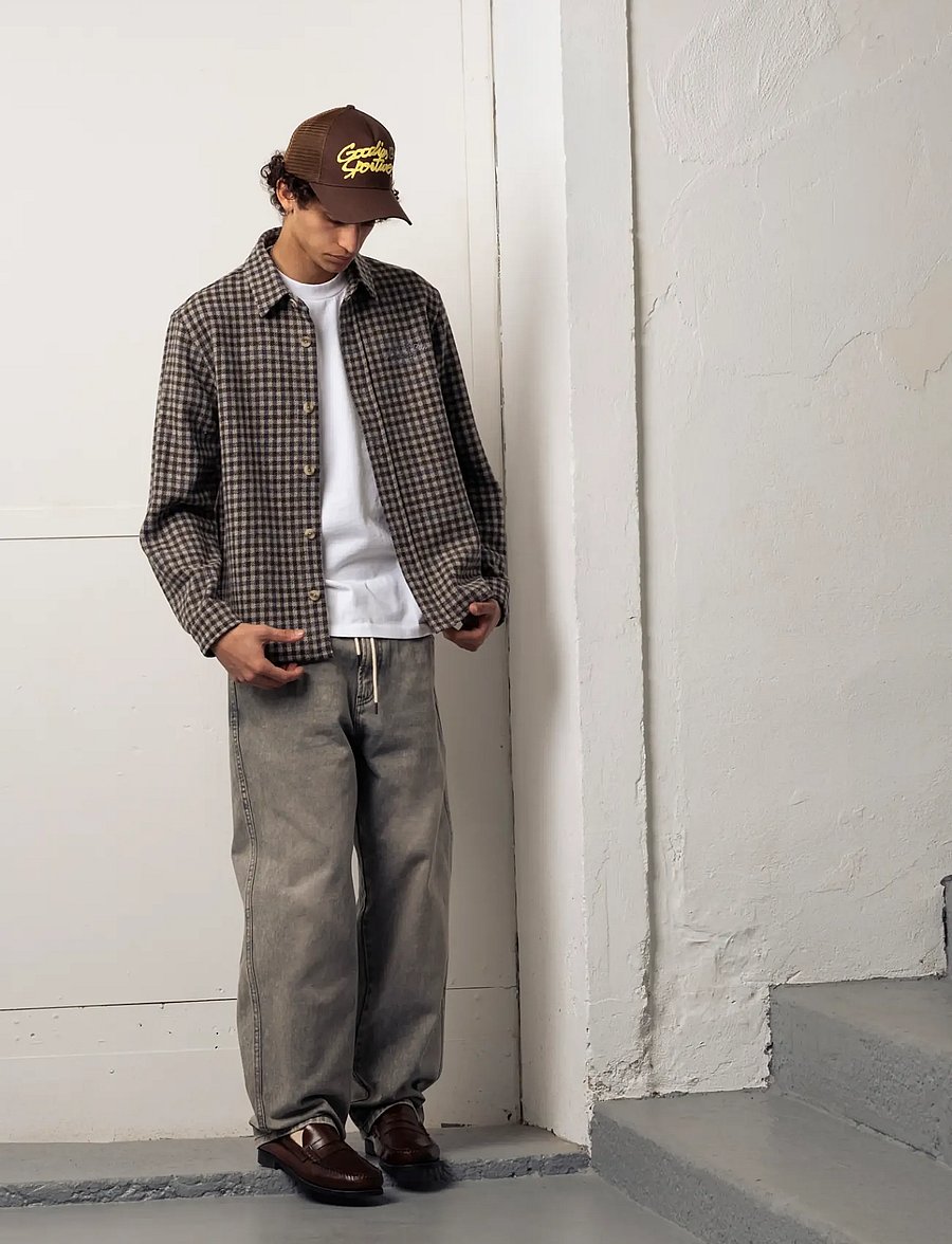 Goodies Sportive - HUNTER CHECKS GREY SHIRT - ternede skjorter - grey/blue - 0
