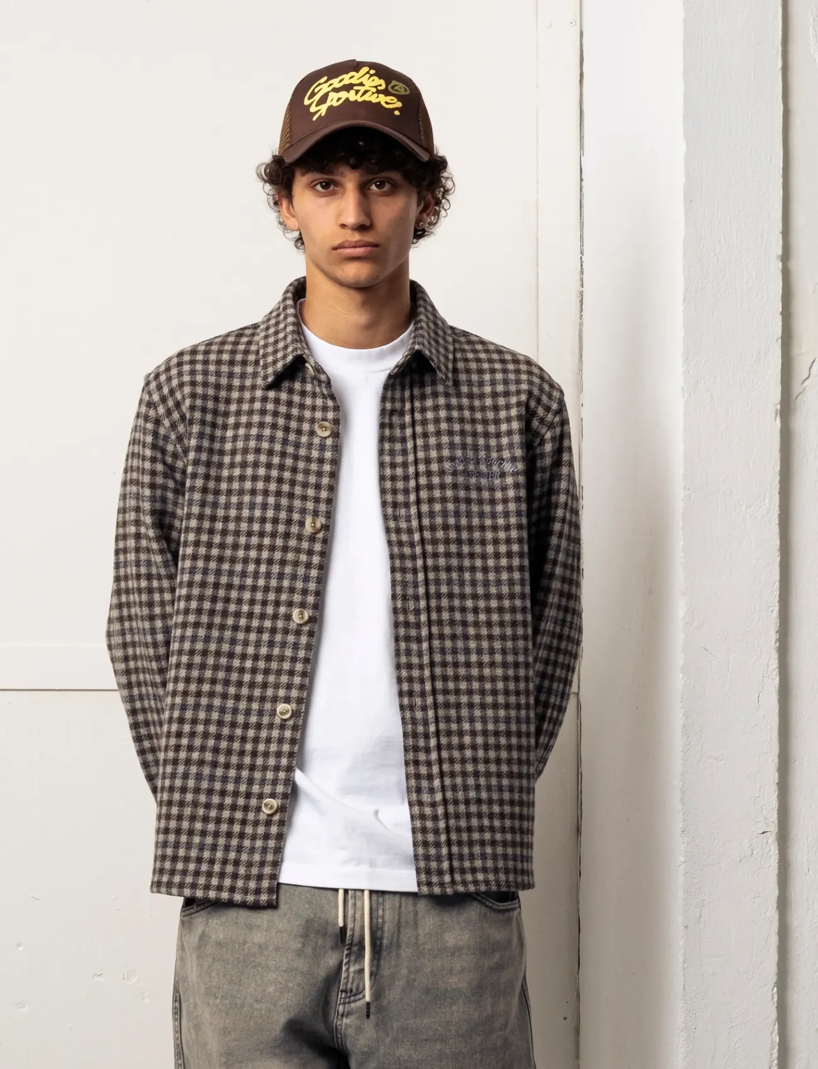 Goodies Sportive - HUNTER CHECKS GREY SHIRT - ternede skjorter - grey/blue - 2