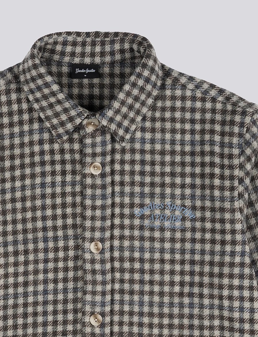 Goodies Sportive - HUNTER CHECKS GREY SHIRT - ternede skjorter - grey/blue - 4