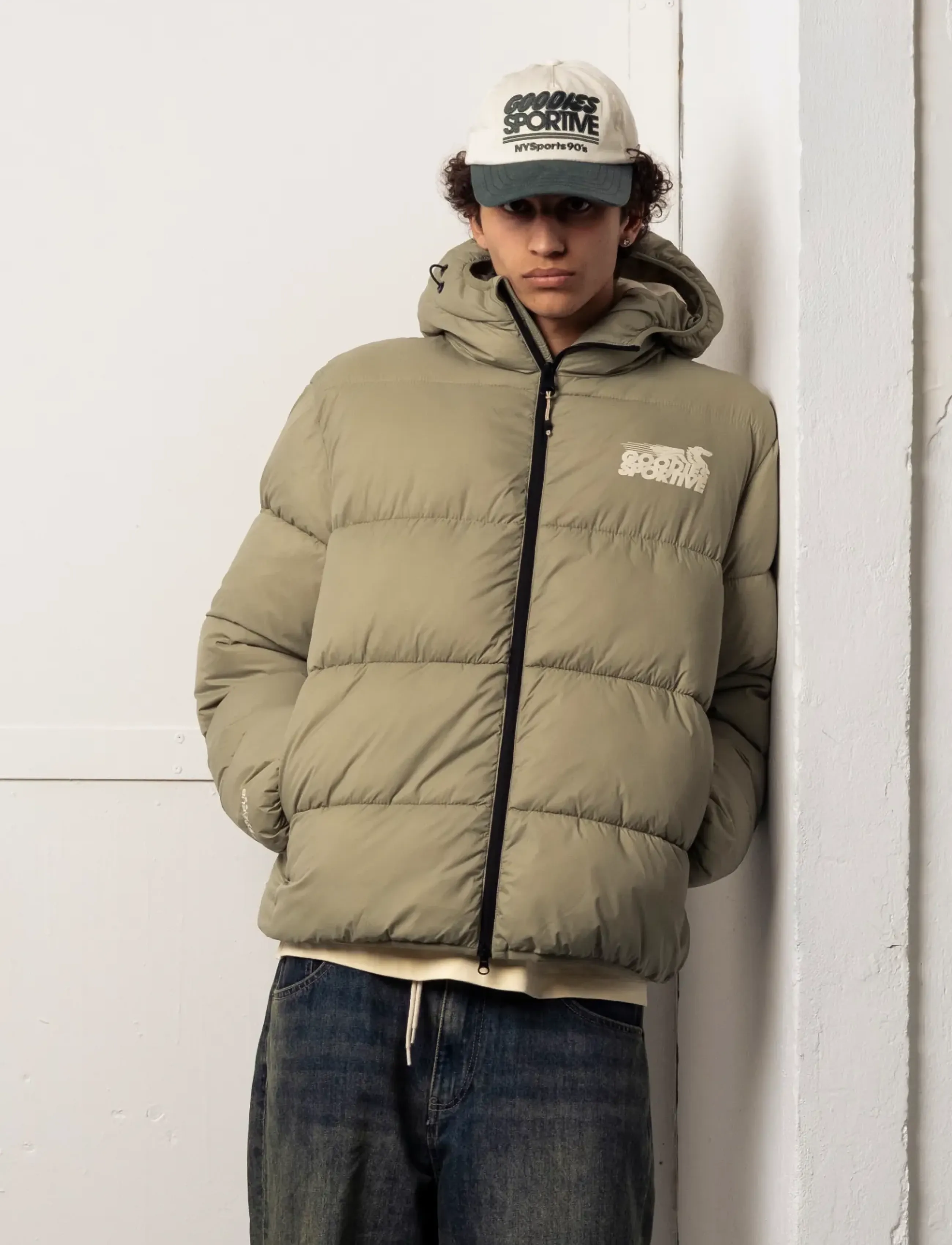 Goodies Sportive Khaki Puffer jackor herr – bild 2