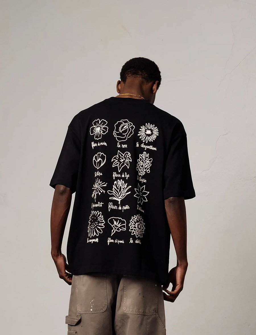 Goodies Sportive - LE FLEURISTE TEE - kortærmede t-shirts - black - 3