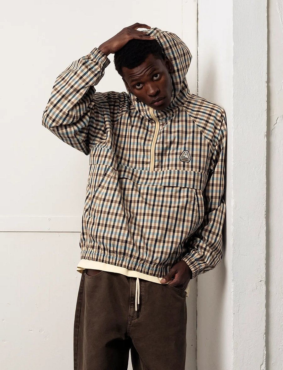 Goodies Sportive - OFF SEASON CHECKS ANORAK - jackor - blue/brown - 0