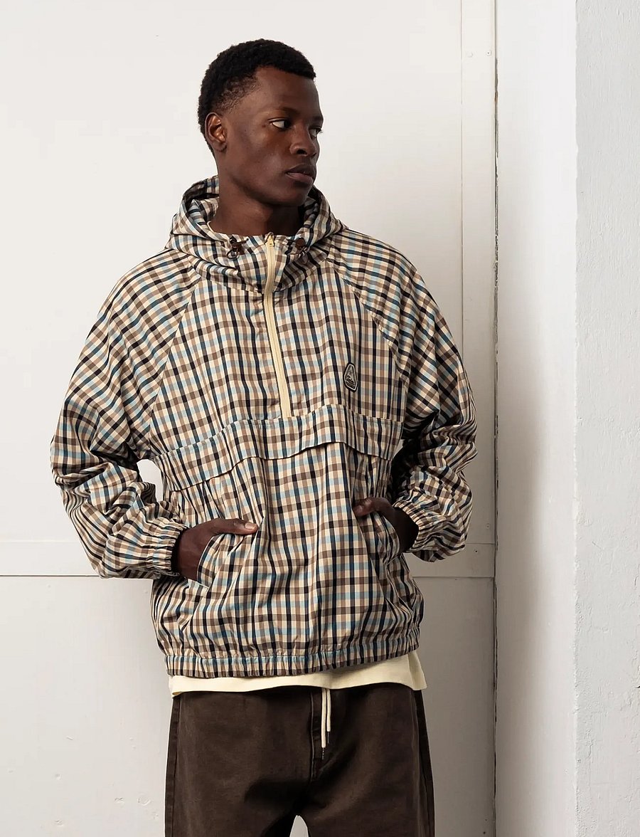 Goodies Sportive - OFF SEASON CHECKS ANORAK - jackor - blue/brown - 3