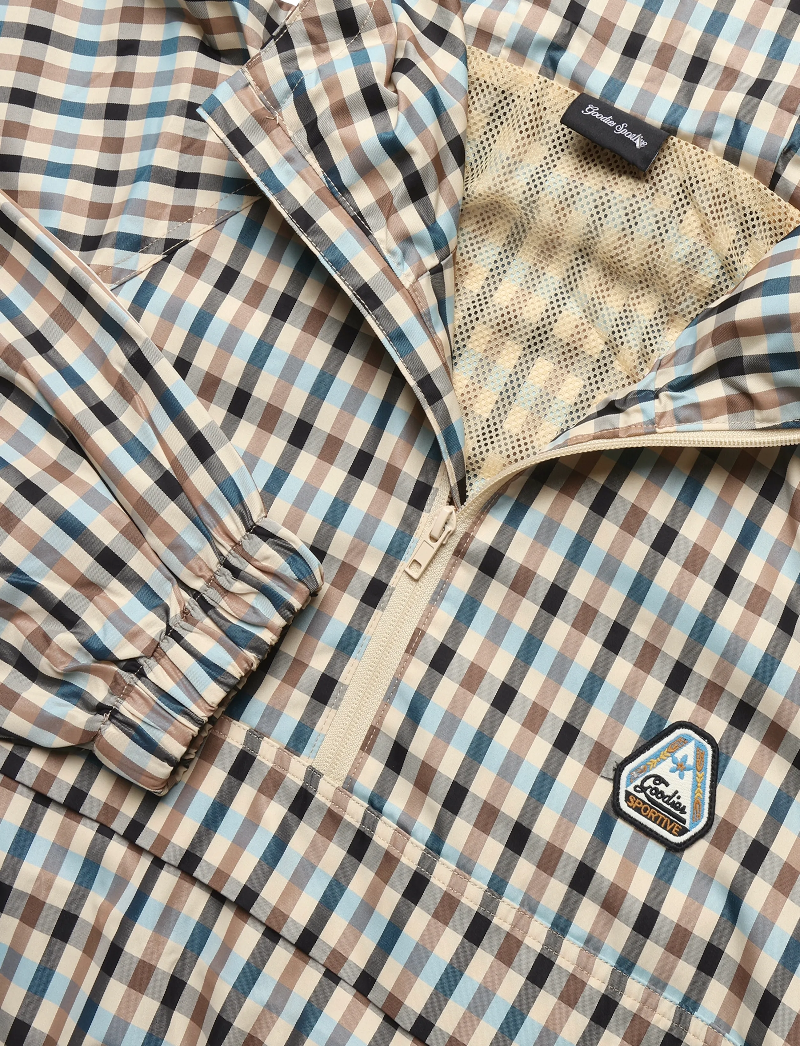 Goodies Sportive - OFF SEASON CHECKS ANORAK - blue/brown - 5