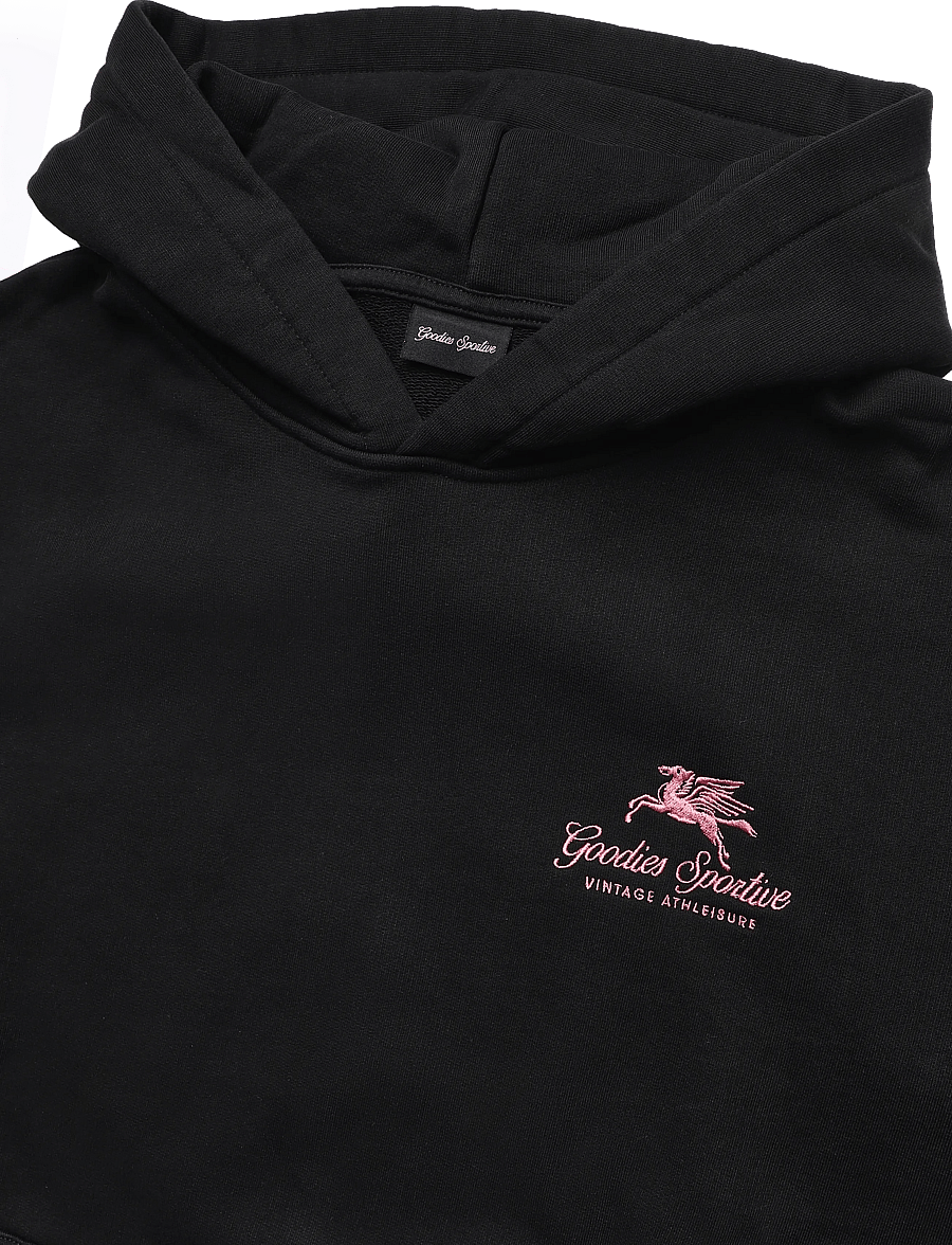 Goodies Sportive - 550GMS PREMIUM BOXY HOODIE BLACK CONTRAST EMBROIDERY - black - 4