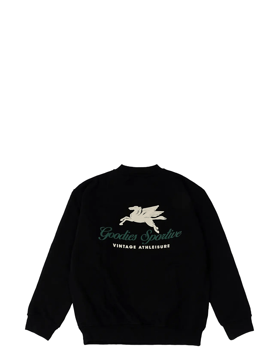 Goodies Sportive - 550GMS PREMIUM BLACK CREWNECK PUFF PRINT - sweats - black - 2