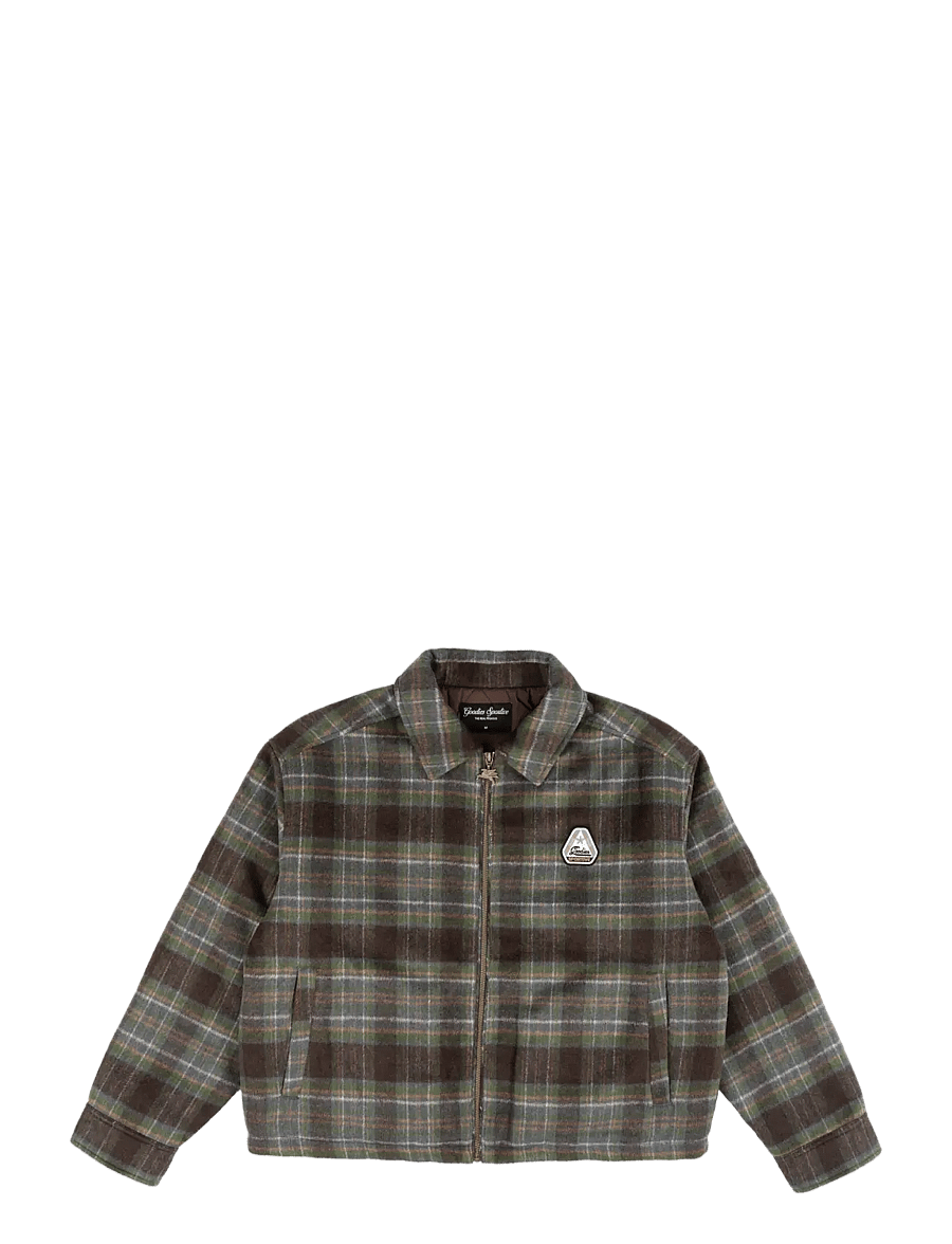 Goodies Sportive - RETRO FIELD CHECK OVERSHIRT - winterjacken - green/black - 1