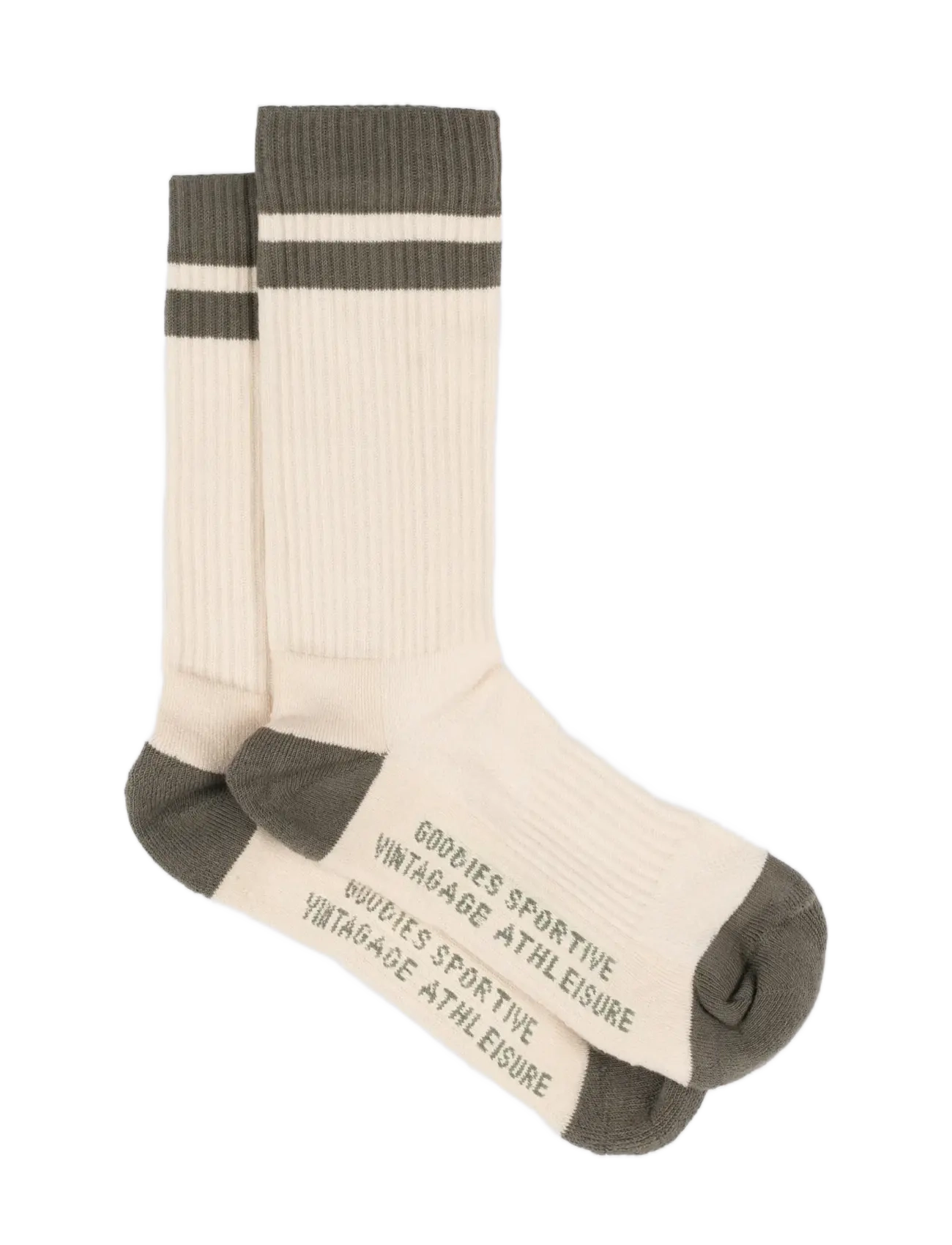 Goodies Sportive RUSTIC TAUPE SOCKS - Vanliga strumpor - ECRU / cream