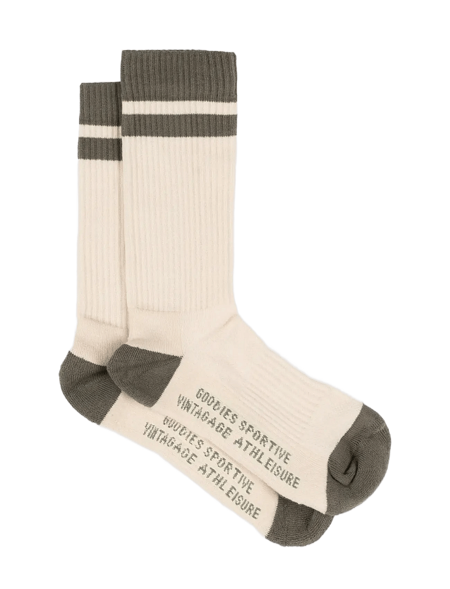 Goodies Sportive - RUSTIC TAUPE SOCKS - vanliga strumpor - ecru - 1