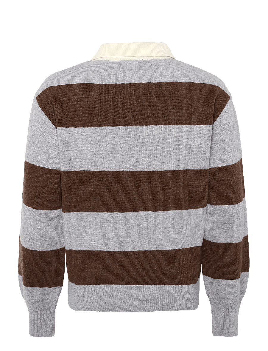 Goodies Sportive - SHITAKE POLO - poloer i strik med lange ærmer - brown/grey - 2