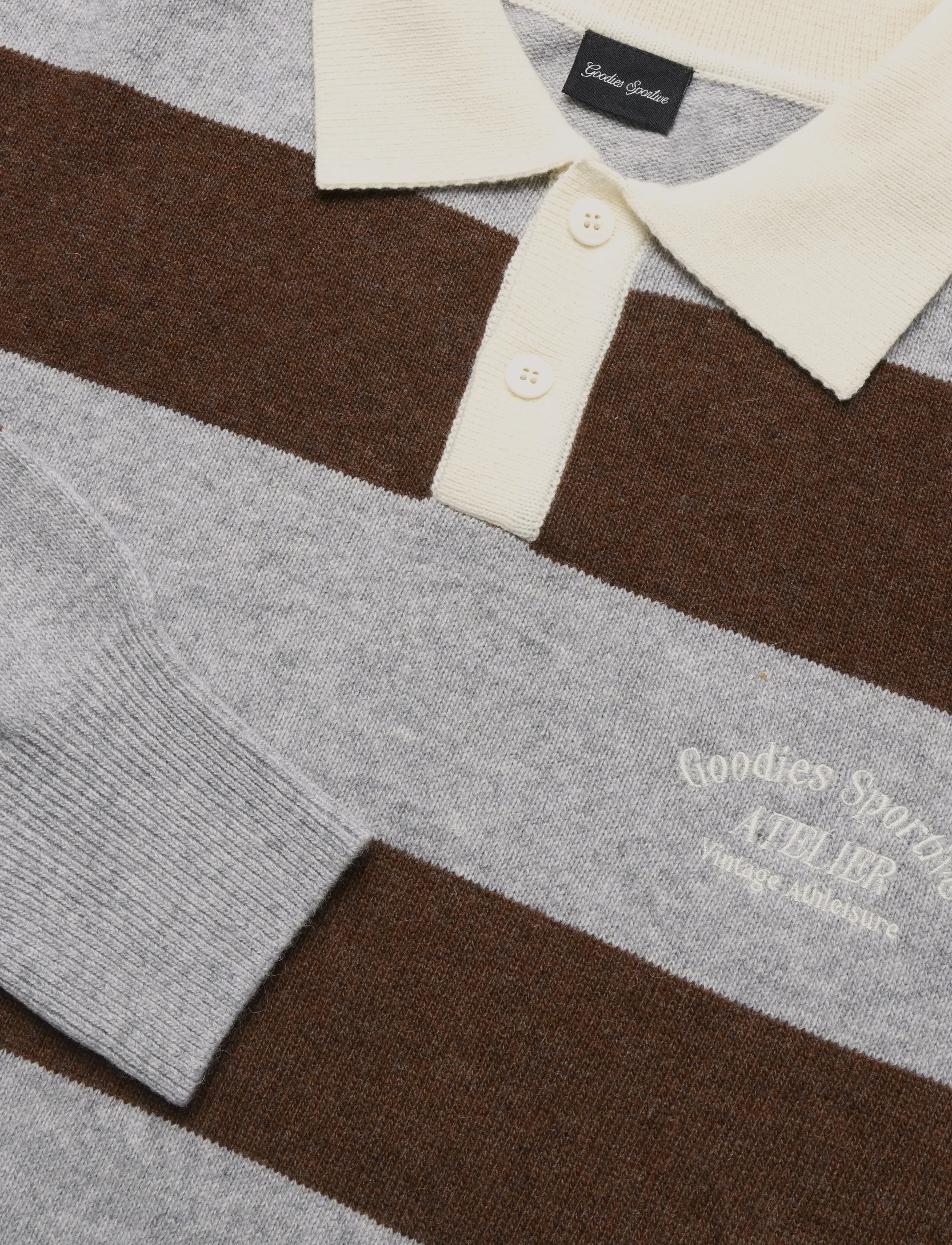 Goodies Sportive - SHITAKE POLO - poloer i strik med lange ærmer - brown/grey - 4