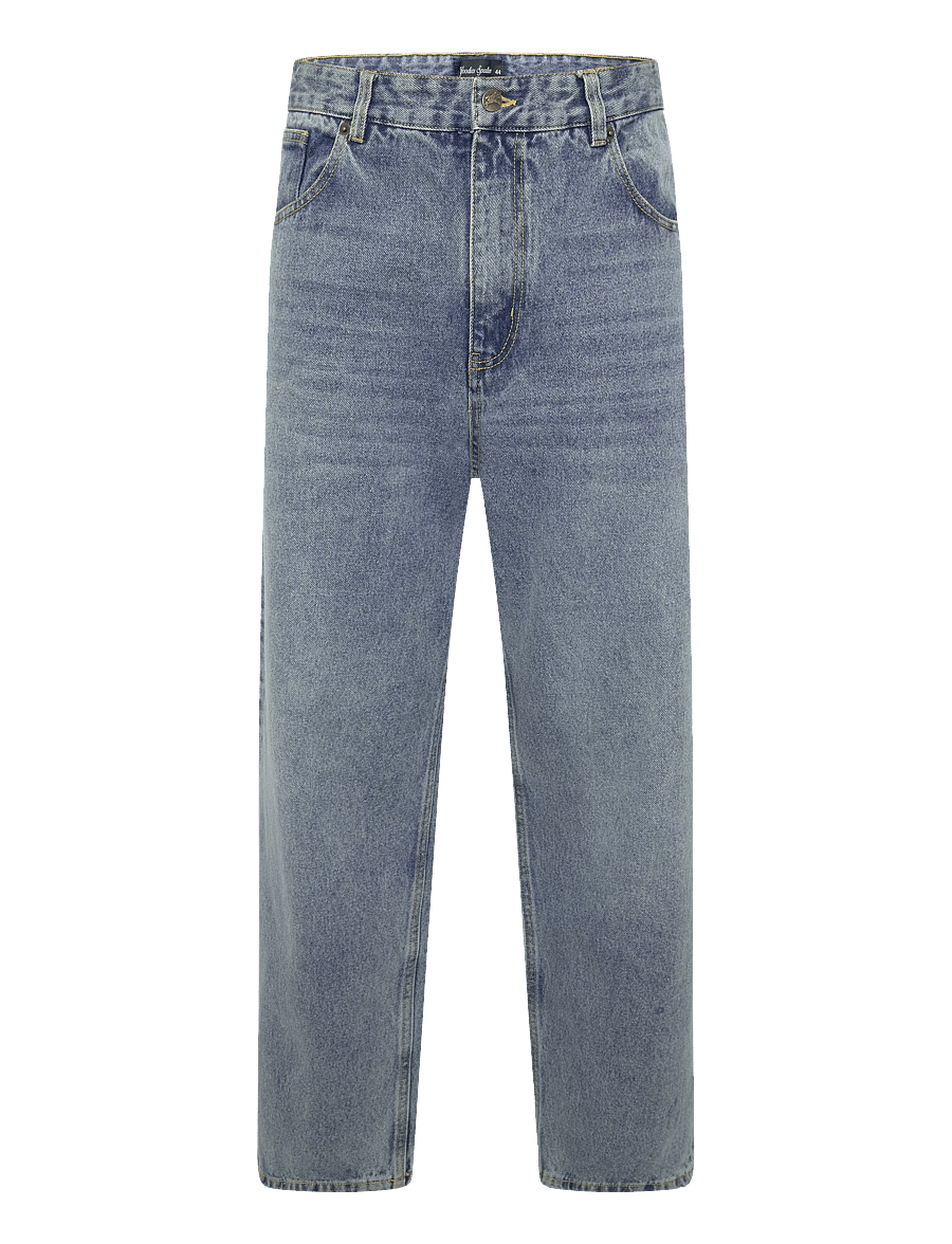 Goodies Sportive - WIDE LEG STONE WASHED JEANS - loose jeans - denim - 1