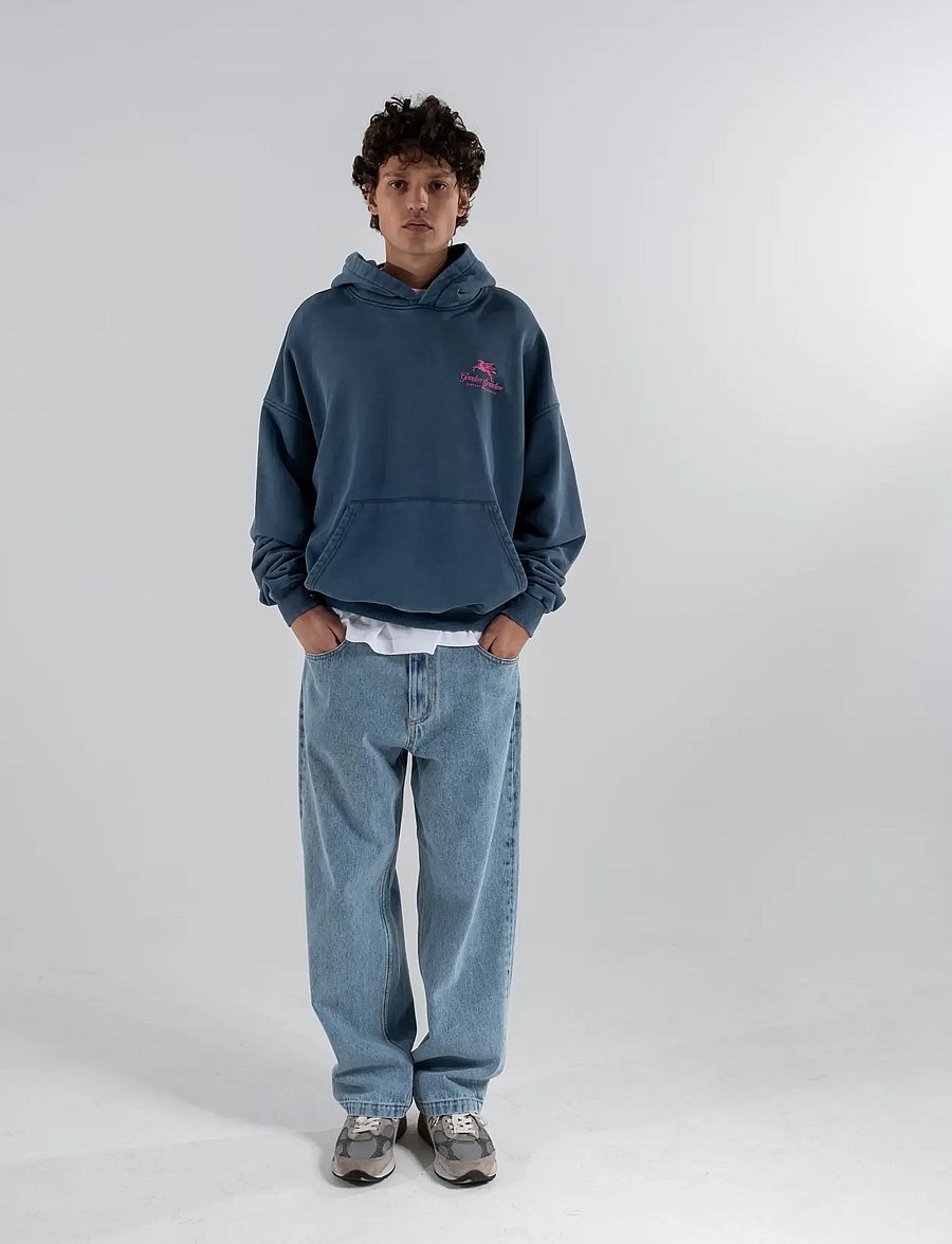 Goodies Sportive - WIDE LEG STONE WASHED JEANS - loose jeans - denim - 0