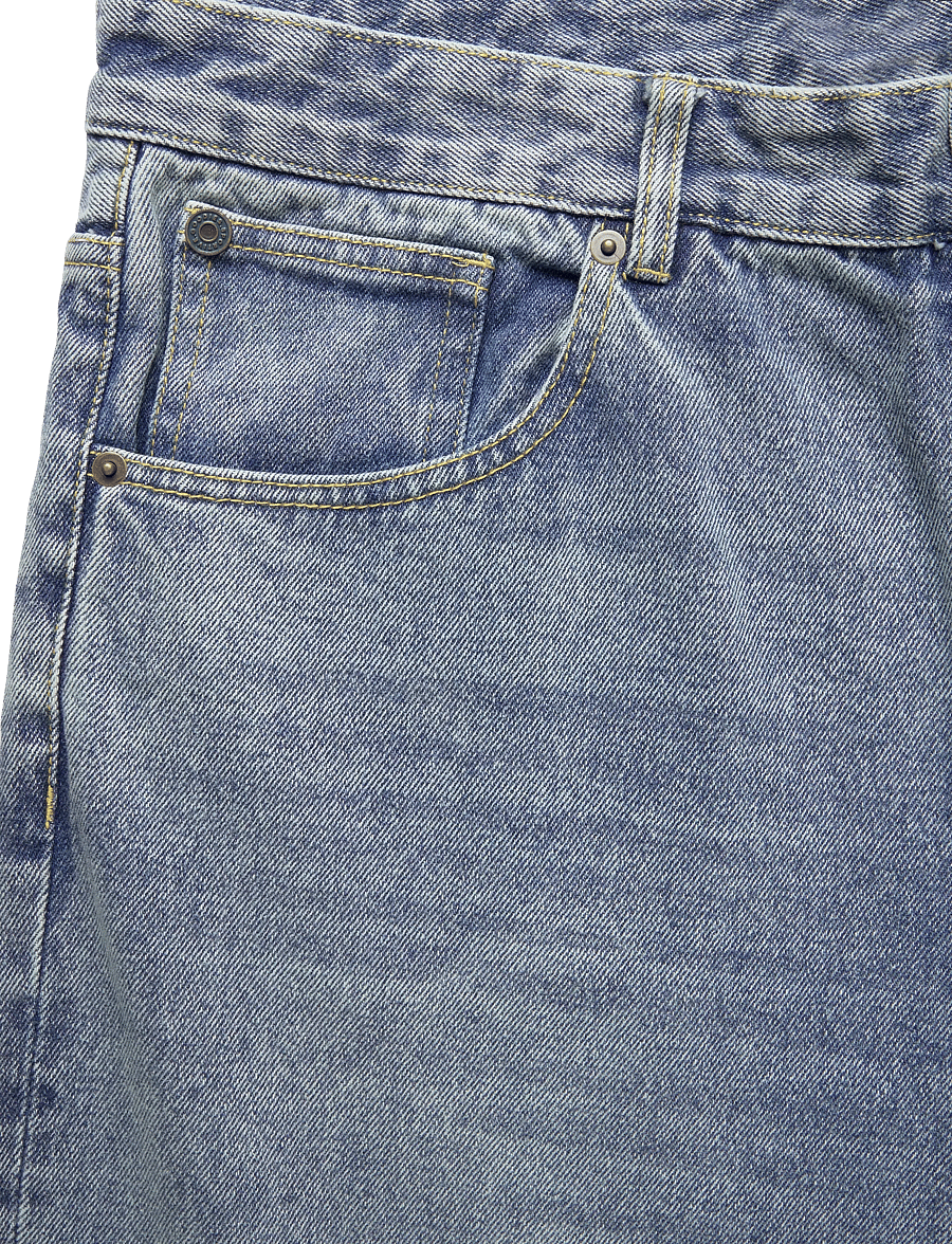 Goodies Sportive - WIDE LEG STONE WASHED JEANS - loose jeans - denim - 3