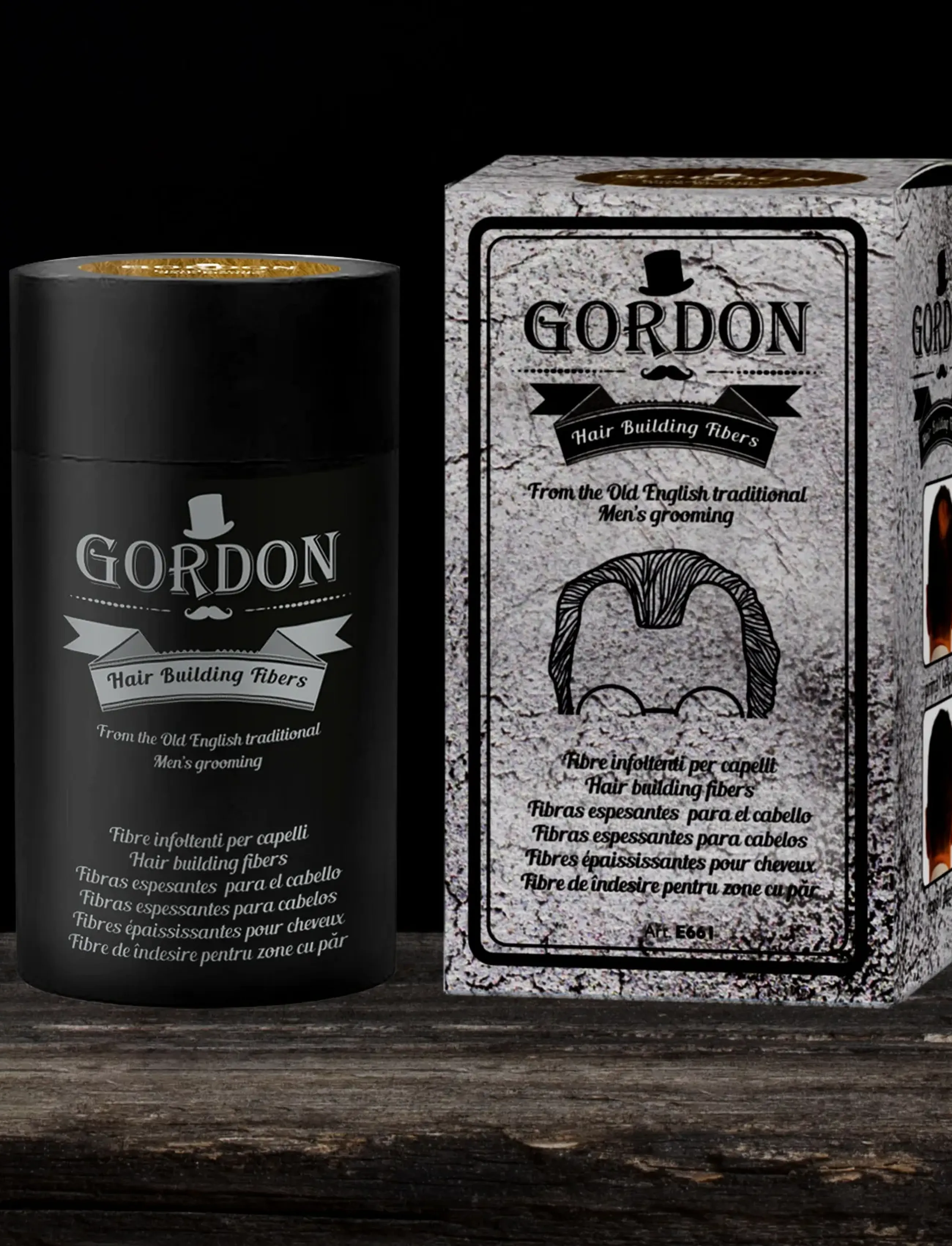 Gordon Hair Building Fibers Black - 25 G, 25 G, Pleje > Behandling, Herre