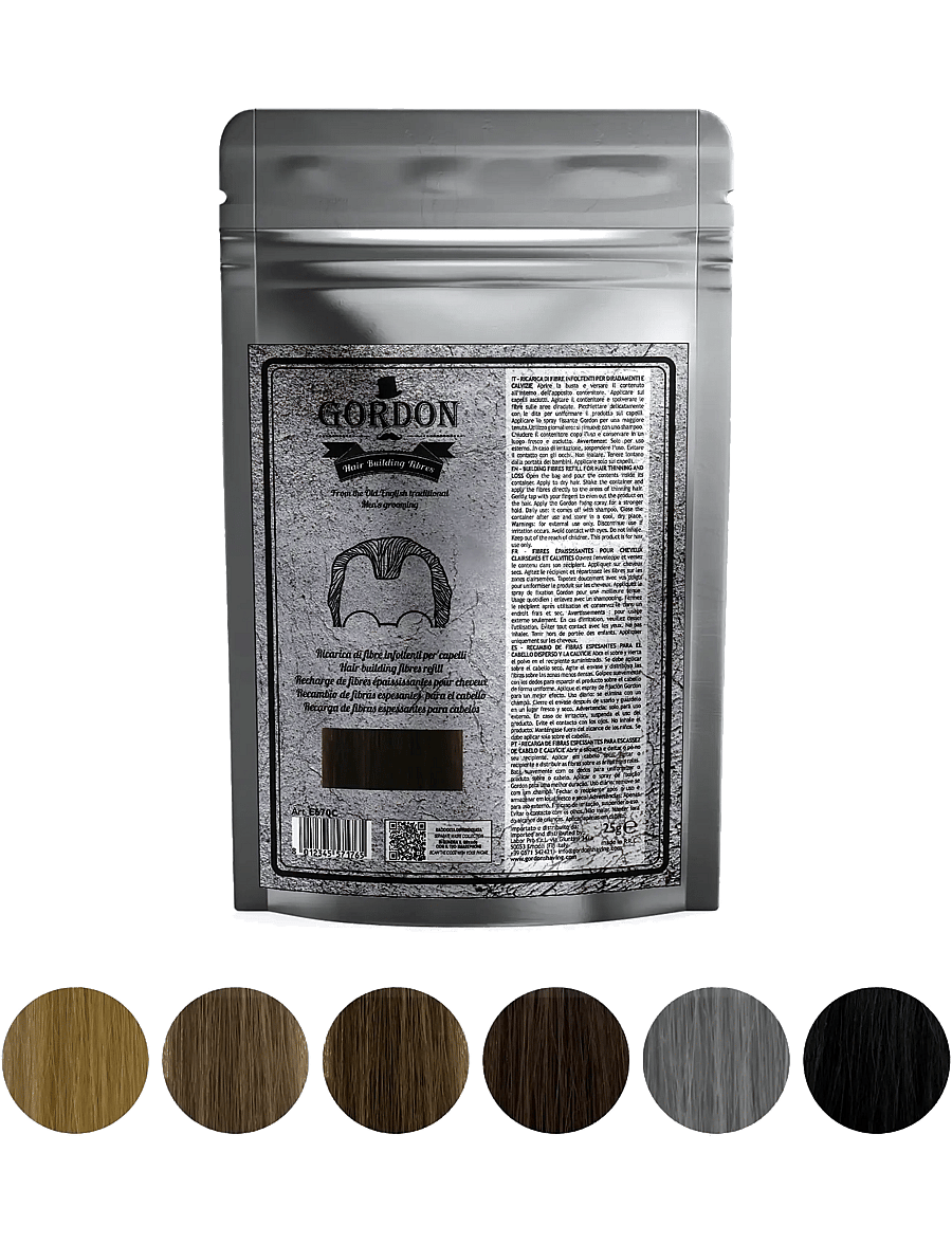 Gordon - Hair Building Fibers Black - 25 g - hårkur - multi-colored - 4