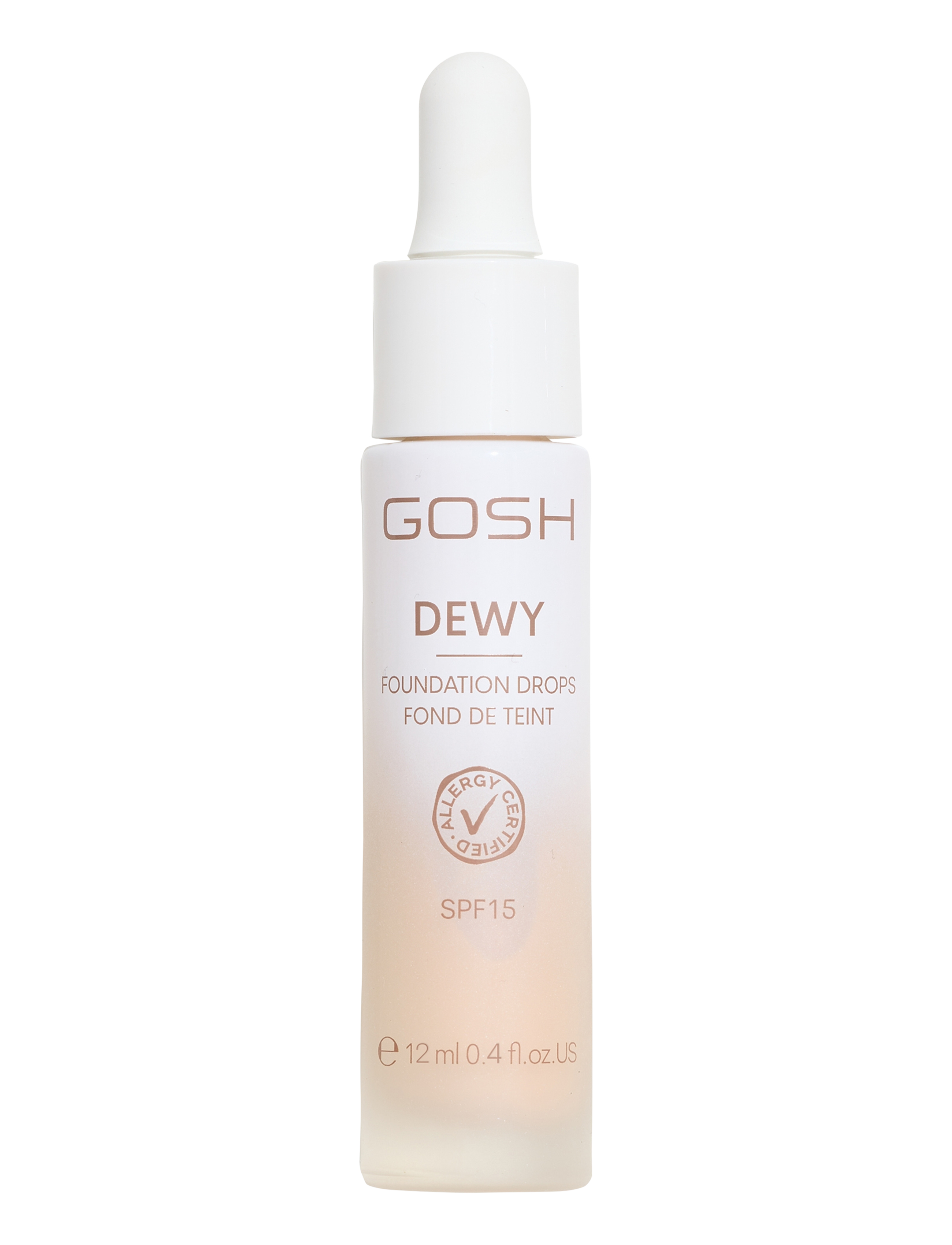 GOSH COPENHAGEN Dewy Foundation Drops, Overstregningstusch, Nude, Str: 12 ML