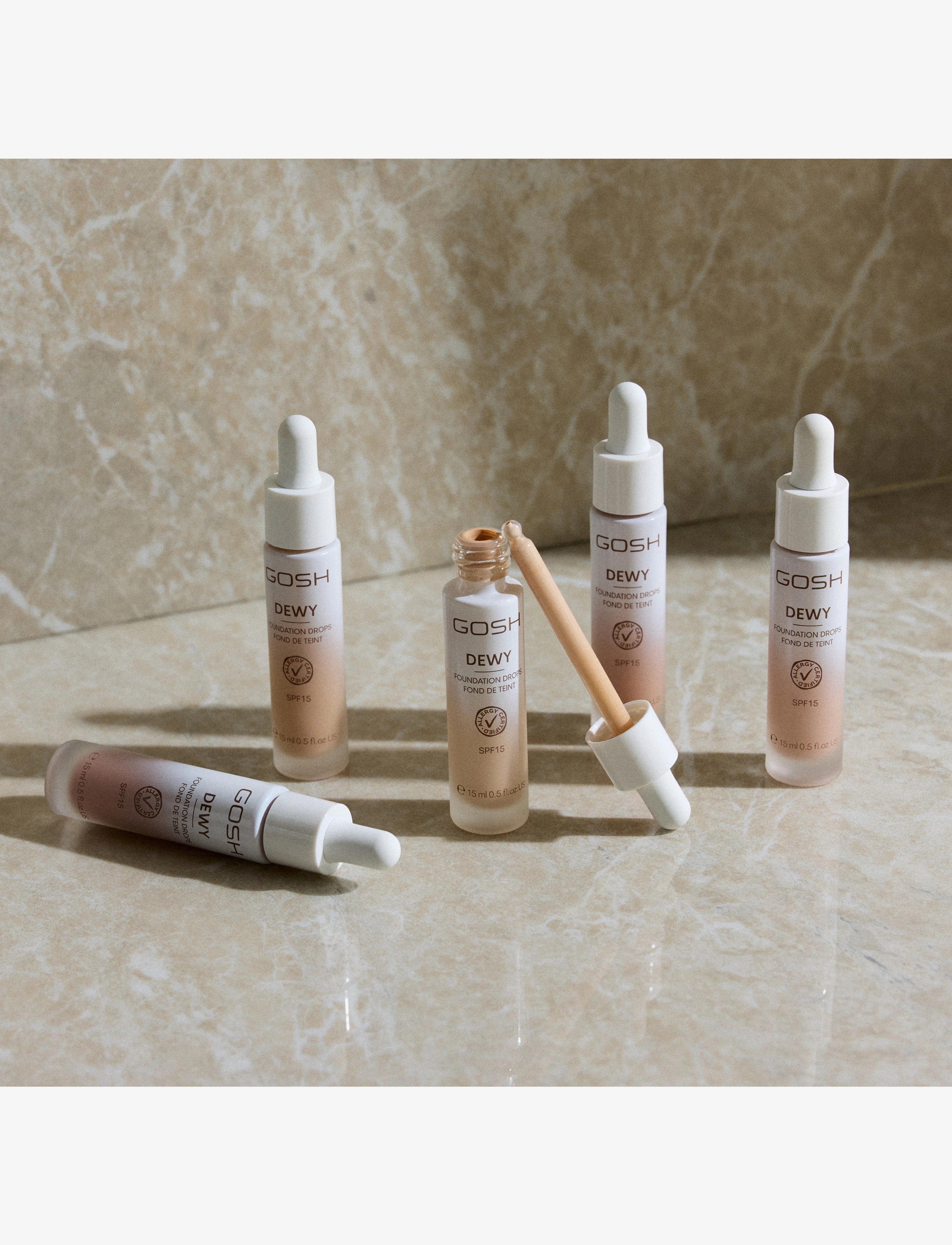 GOSH COPENHAGEN - DEWY Foundation Drops - lip stain - fair - 4
