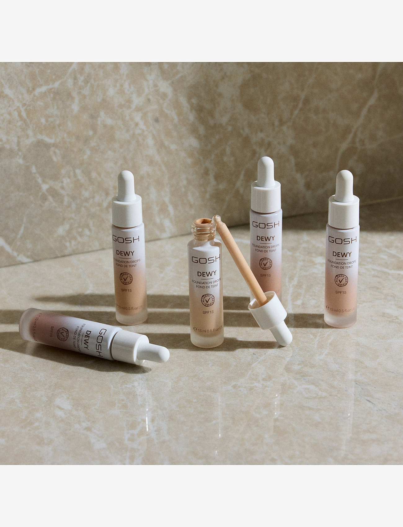 GOSH COPENHAGEN - DEWY Foundation Drops - makeup - medium - 4