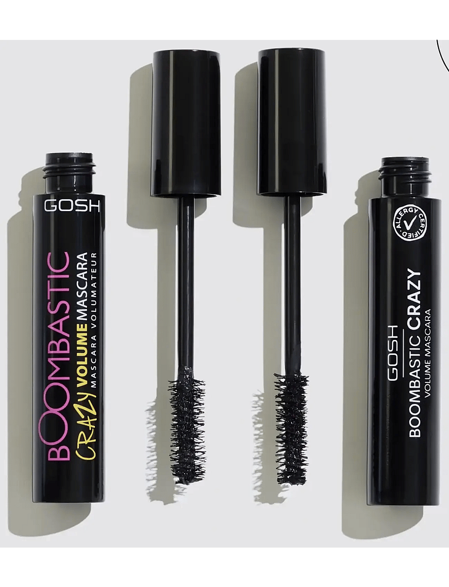 GOSH COPENHAGEN - GOSH Boombastic Crazy Mascara - silmad ja kulmud - extreme black 001 - 1