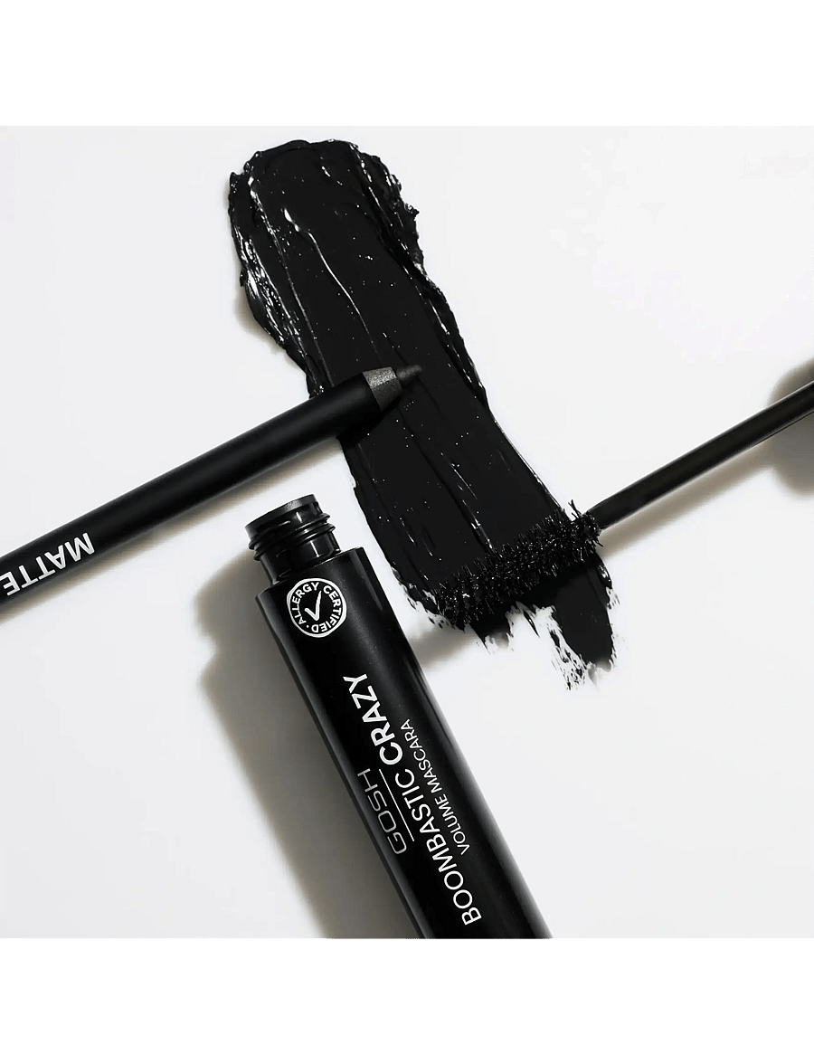 GOSH COPENHAGEN - GOSH Boombastic Crazy Mascara - silmad ja kulmud - extreme black 001 - 3