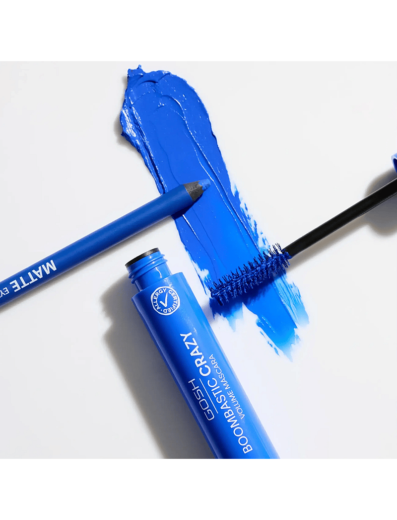GOSH COPENHAGEN - GOSH Boombastic Crazy Mascara - silmad ja kulmud - crazy blue 002 - 4